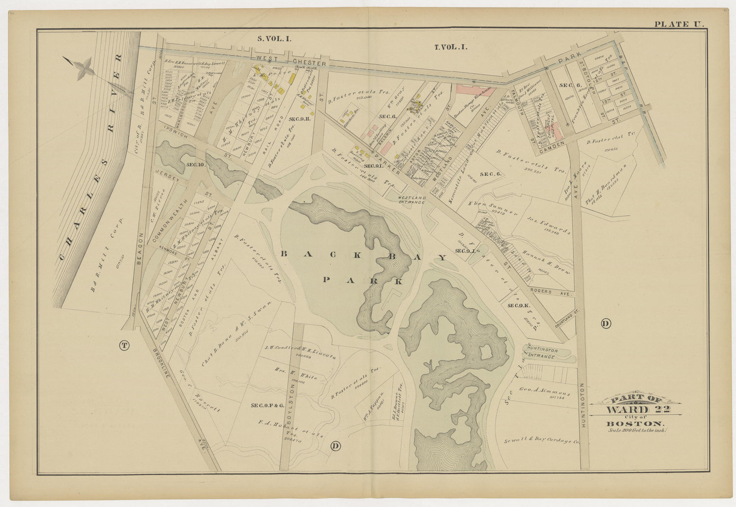 This old map of Boston, Brighton, Charlestown, Dorchester, Massachusetts, Roxbury, , West Roxbury was created by G.W. Bromley &amp; Co in 1883
