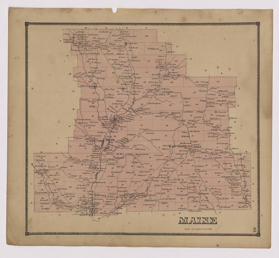 Image 19 of New Topographical Atlas of Broome County, New York from New Topographical Atlas of Broome County, New York 1866 by Relic Map Company