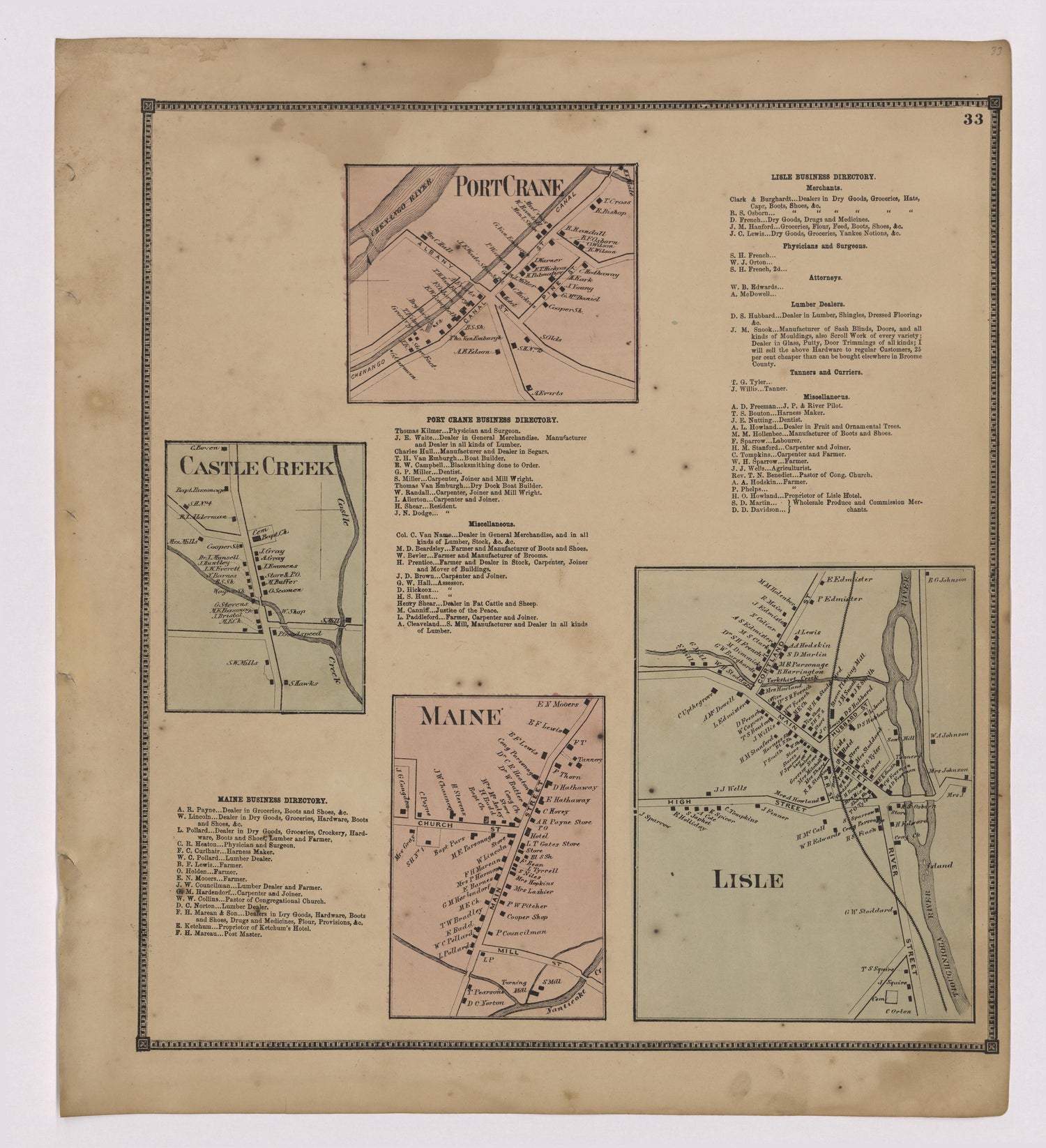 Image 18 of New Topographical Atlas of Broome County, New York from New Topographical Atlas of Broome County, New York 1866 by Relic Map Company