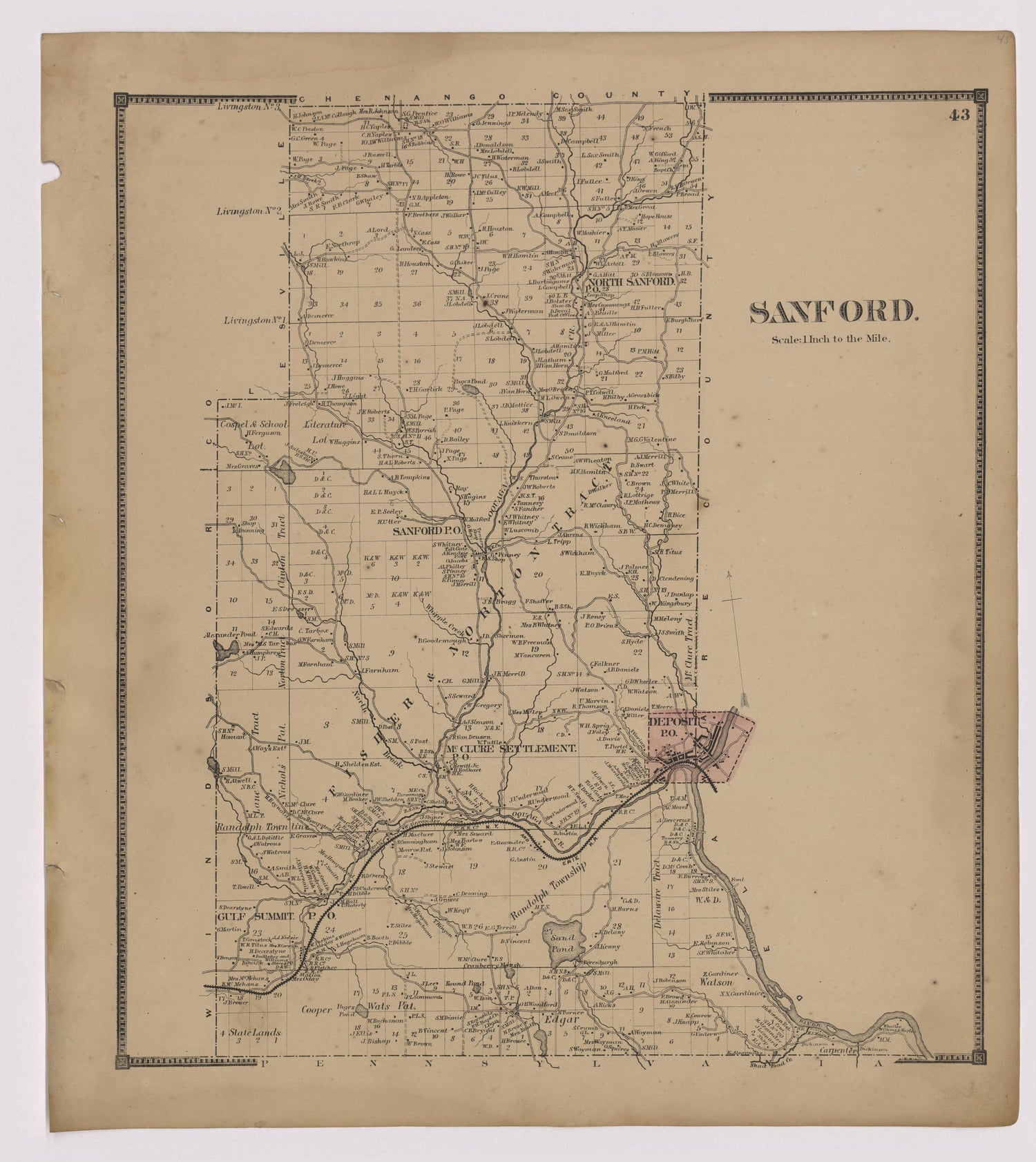 Image 24 of New Topographical Atlas of Broome County, New York from New Topographical Atlas of Broome County, New York 1866 by Relic Map Company
