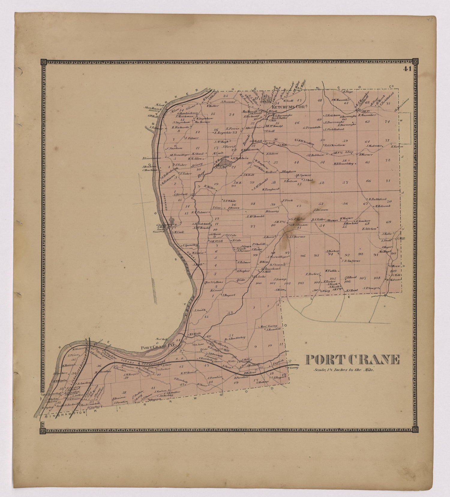 Image 23 of New Topographical Atlas of Broome County, New York from New Topographical Atlas of Broome County, New York 1866 by Relic Map Company