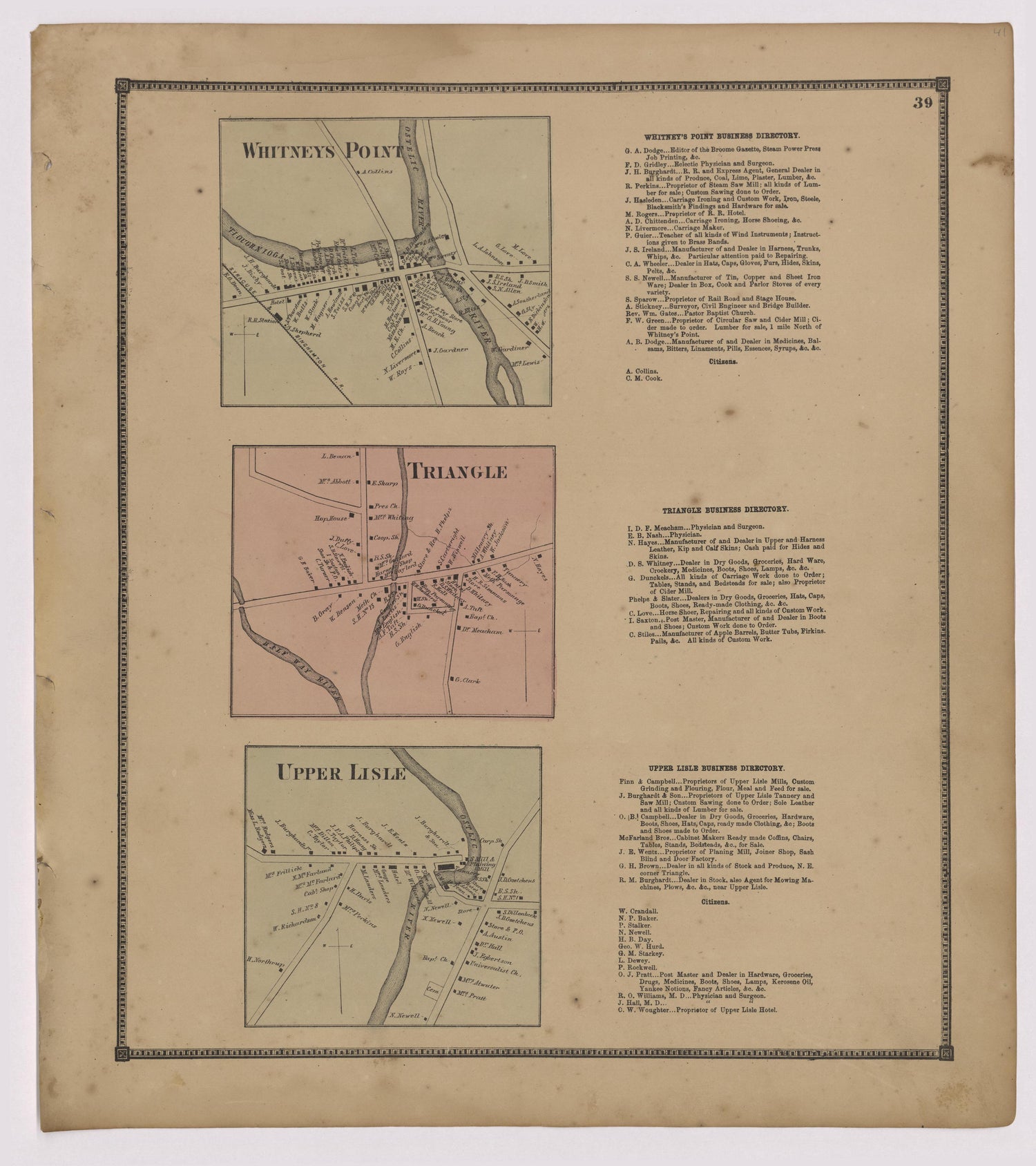 Image 22 of New Topographical Atlas of Broome County, New York from New Topographical Atlas of Broome County, New York 1866 by Relic Map Company