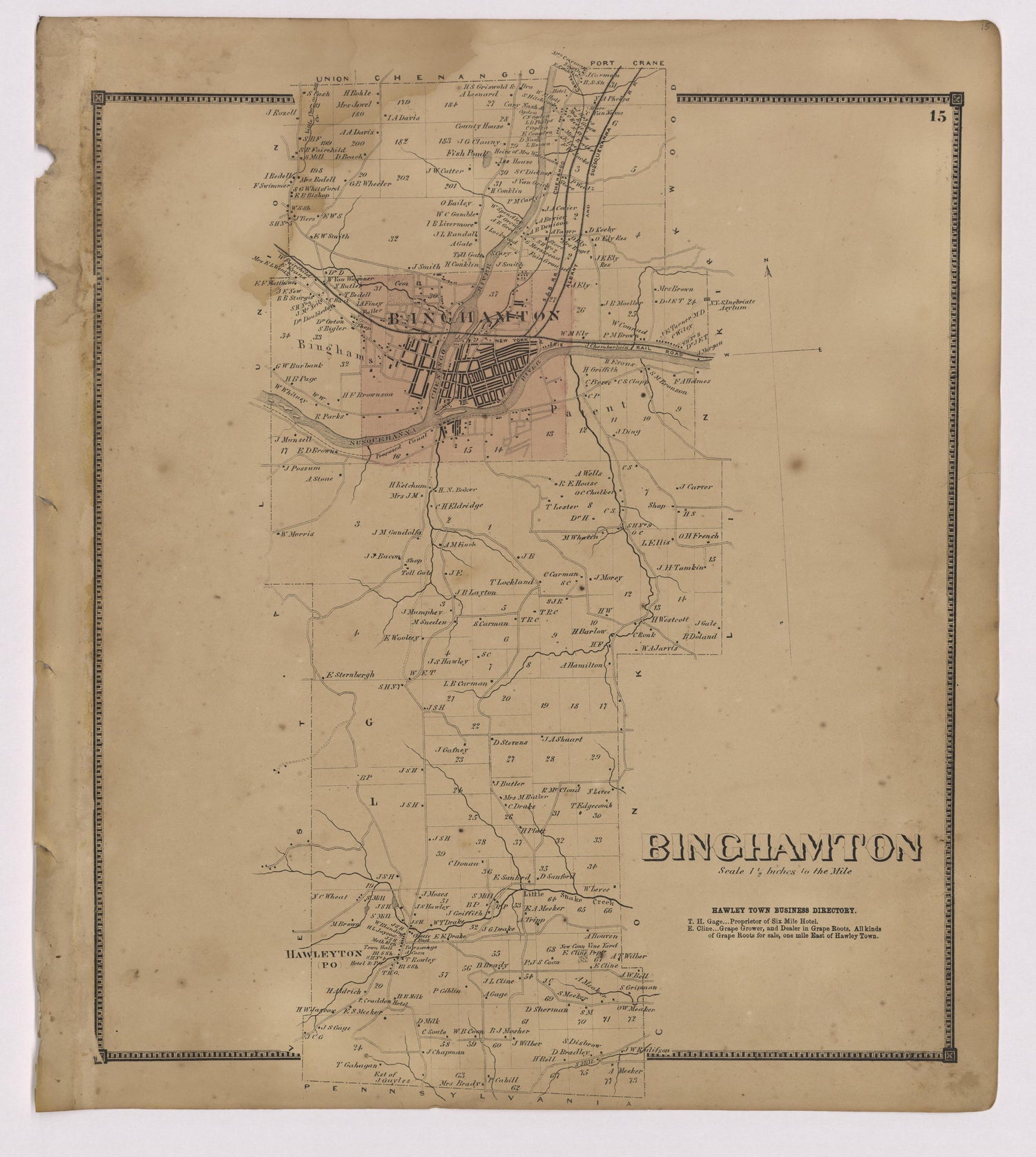 Image 9 of New Topographical Atlas of Broome County, New York from New Topographical Atlas of Broome County, New York 1866 by Relic Map Company