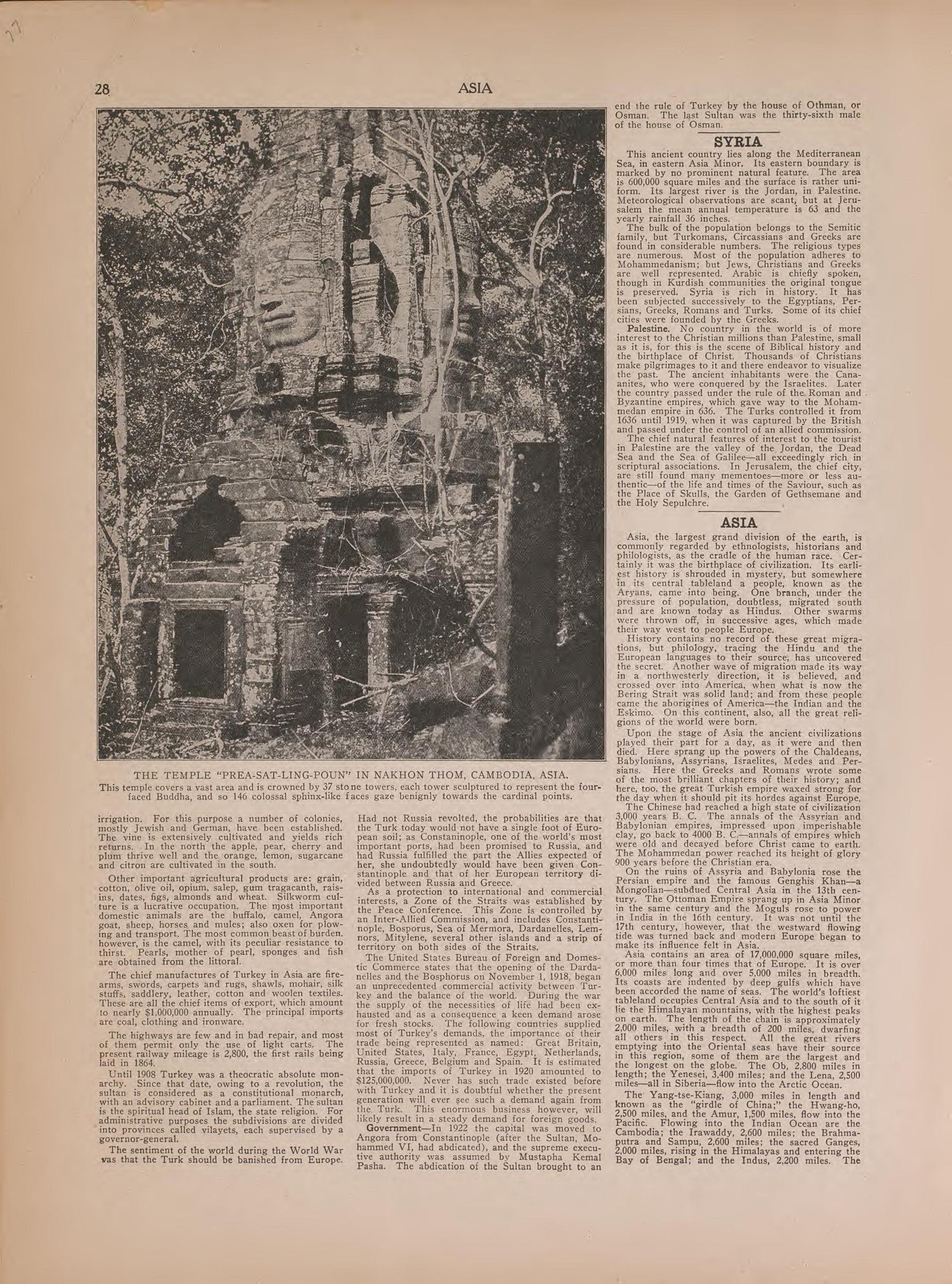Text On Asia Minor--continued from Atlas of Plymouth County, Iowa : Containing Maps of Townships of the County, Maps of State, United States and World : Farmers Directory 1921 by Relic Map Company