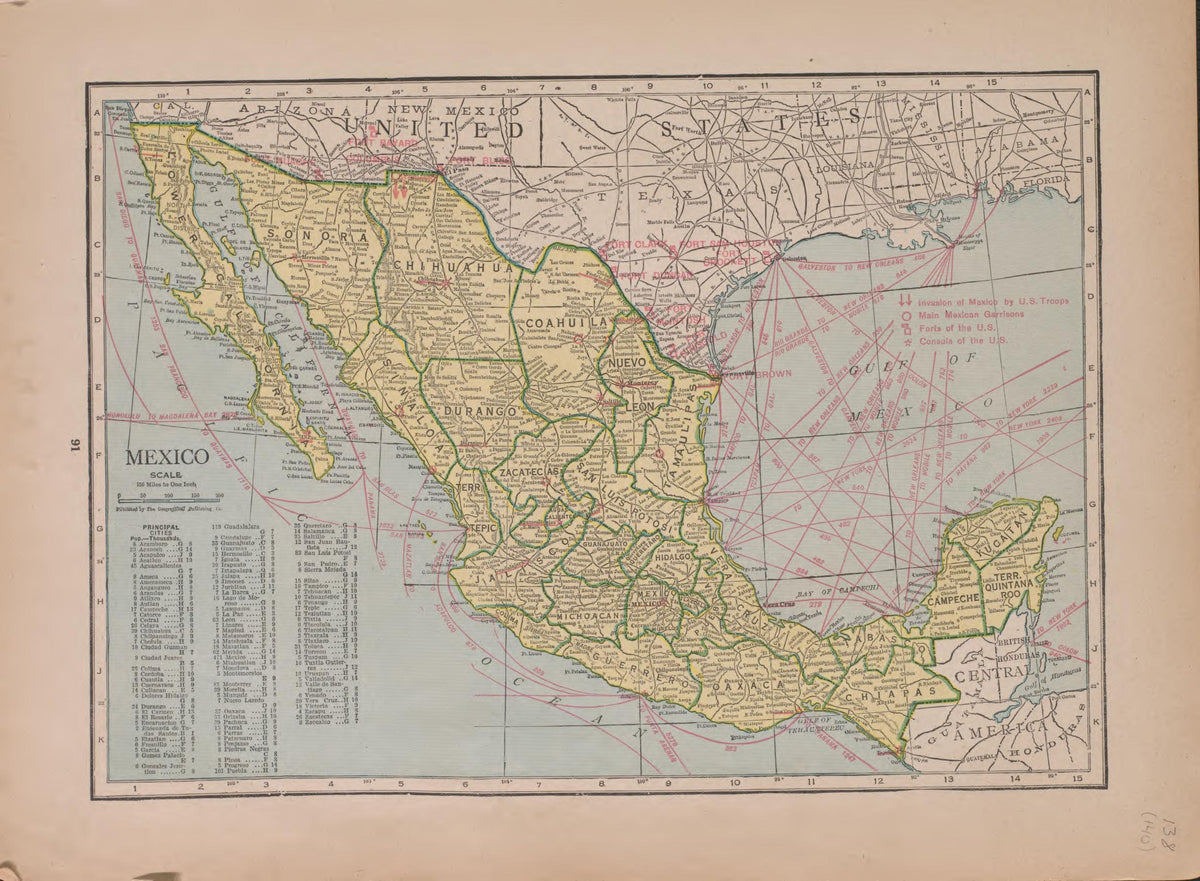 Mexico from Atlas of Plymouth County, Iowa : Containing Maps of Townships of the County, Maps of State, United States and World : Farmers Directory 1921 by Relic Map Company