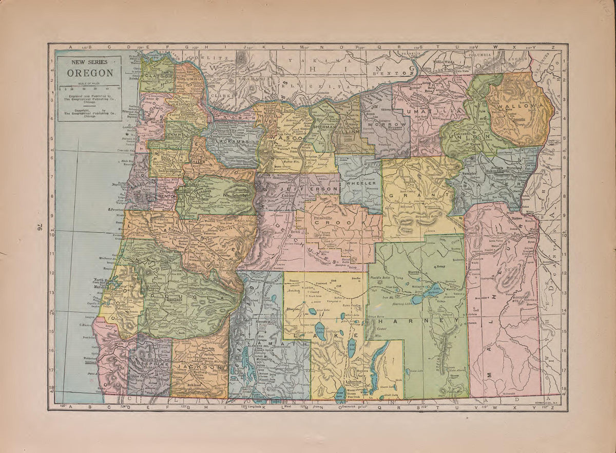 Oregon from Atlas of Plymouth County, Iowa : Containing Maps of Townships of the County, Maps of State, United States and World : Farmers Directory 1921 by Relic Map Company