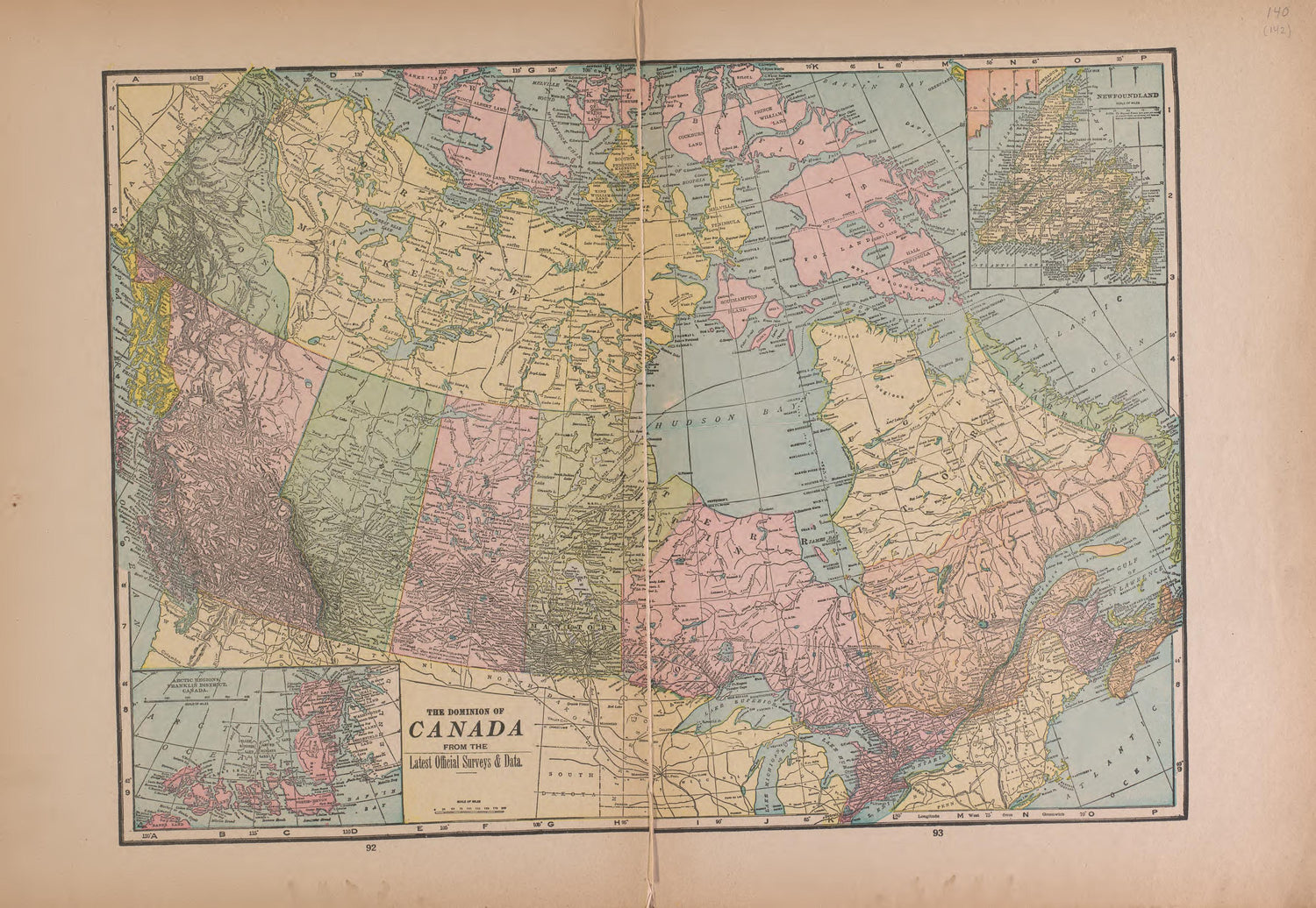Canada from Atlas of Plymouth County, Iowa : Containing Maps of Townships of the County, Maps of State, United States and World : Farmers Directory 1921 by Relic Map Company