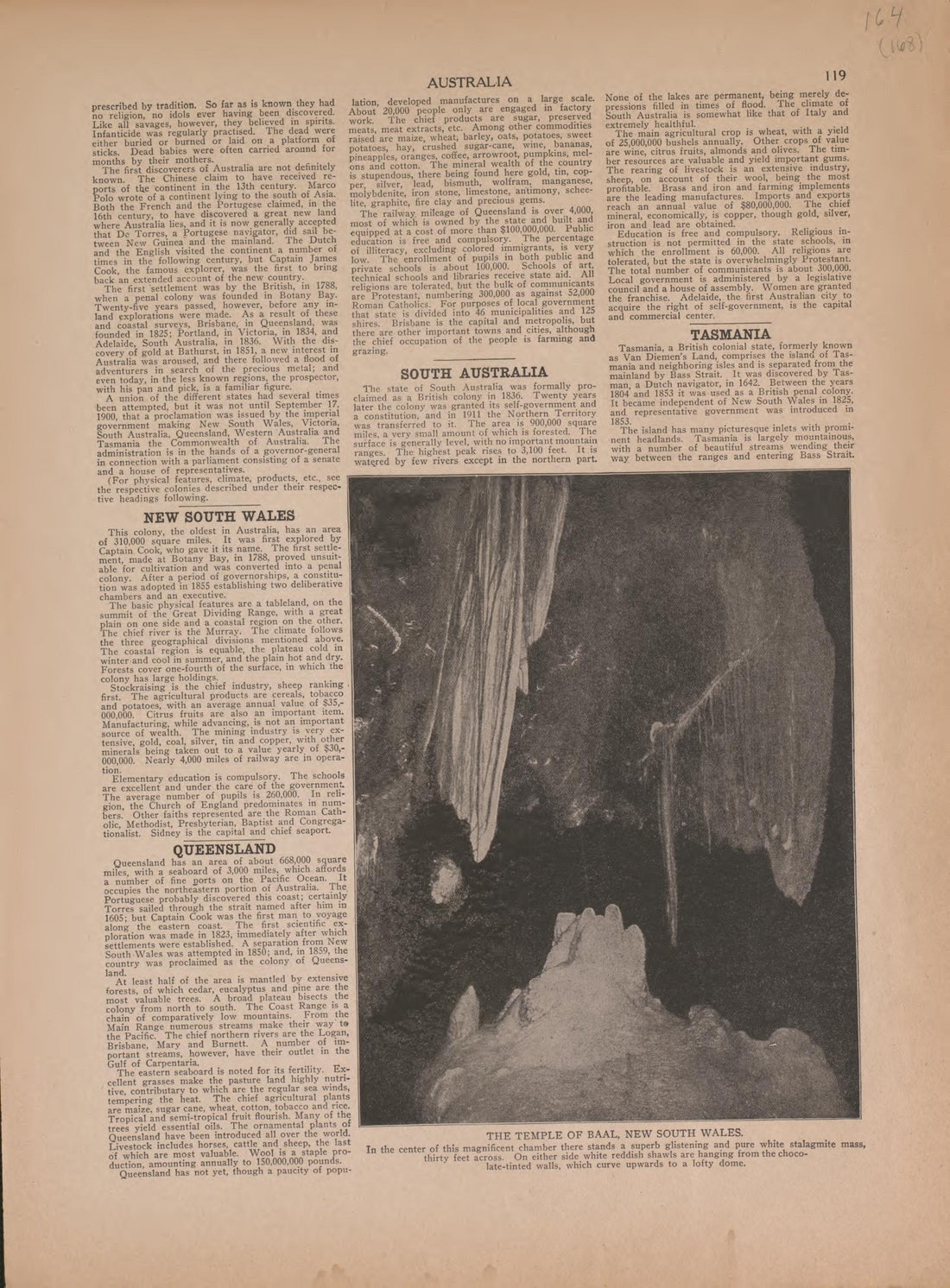 Text On Australia--continued from Atlas of Plymouth County, Iowa : Containing Maps of Townships of the County, Maps of State, United States and World : Farmers Directory 1921 by Relic Map Company