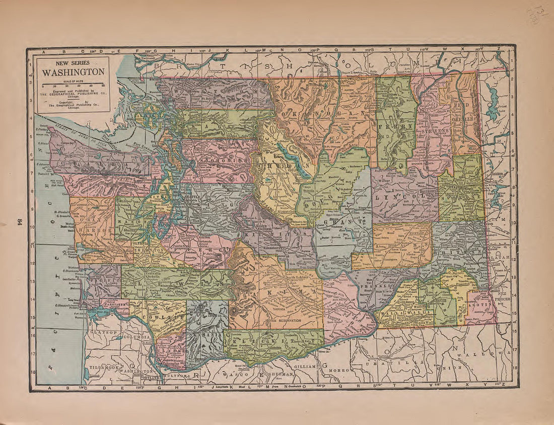 Washington from Atlas of Plymouth County, Iowa : Containing Maps of Townships of the County, Maps of State, United States and World : Farmers Directory 1921 by Relic Map Company