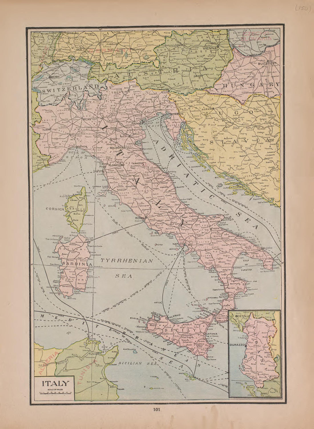 Italy from Atlas of Plymouth County, Iowa : Containing Maps of Townships of the County, Maps of State, United States and World : Farmers Directory 1921 by Relic Map Company