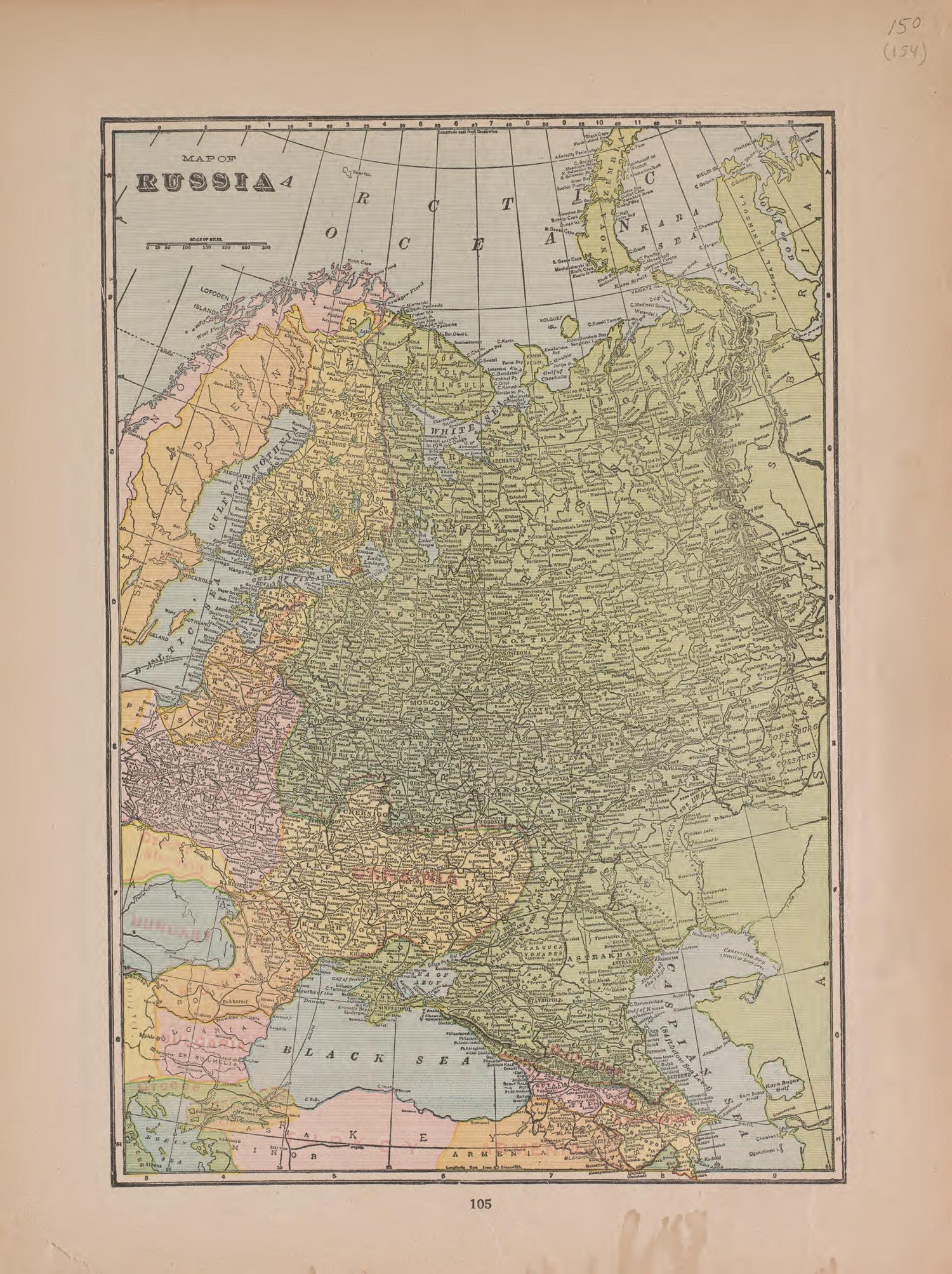 Russia from Atlas of Plymouth County, Iowa : Containing Maps of Townships of the County, Maps of State, United States and World : Farmers Directory 1921 by Relic Map Company