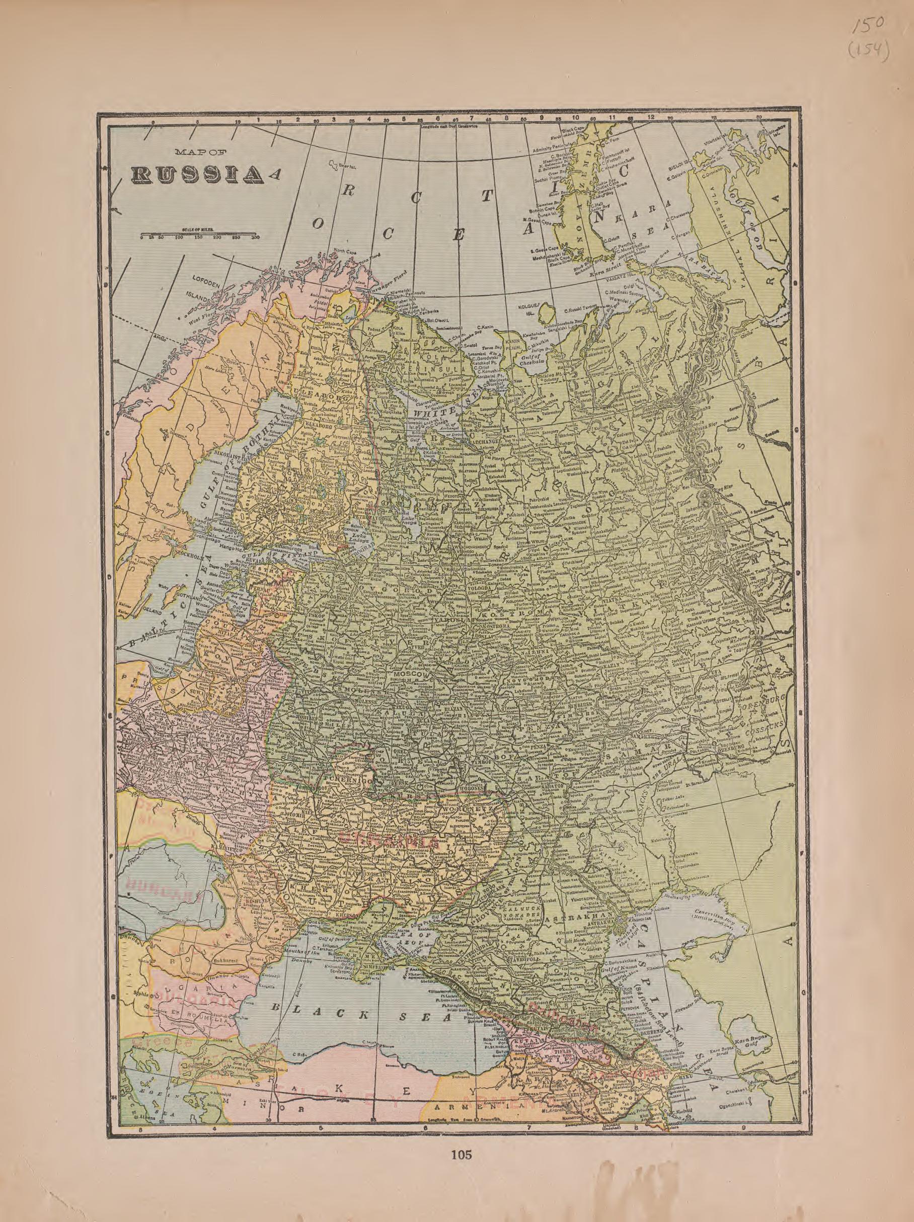 Russia from Atlas of Plymouth County, Iowa : Containing Maps of Townships of the County, Maps of State, United States and World : Farmers Directory 1921 by Relic Map Company