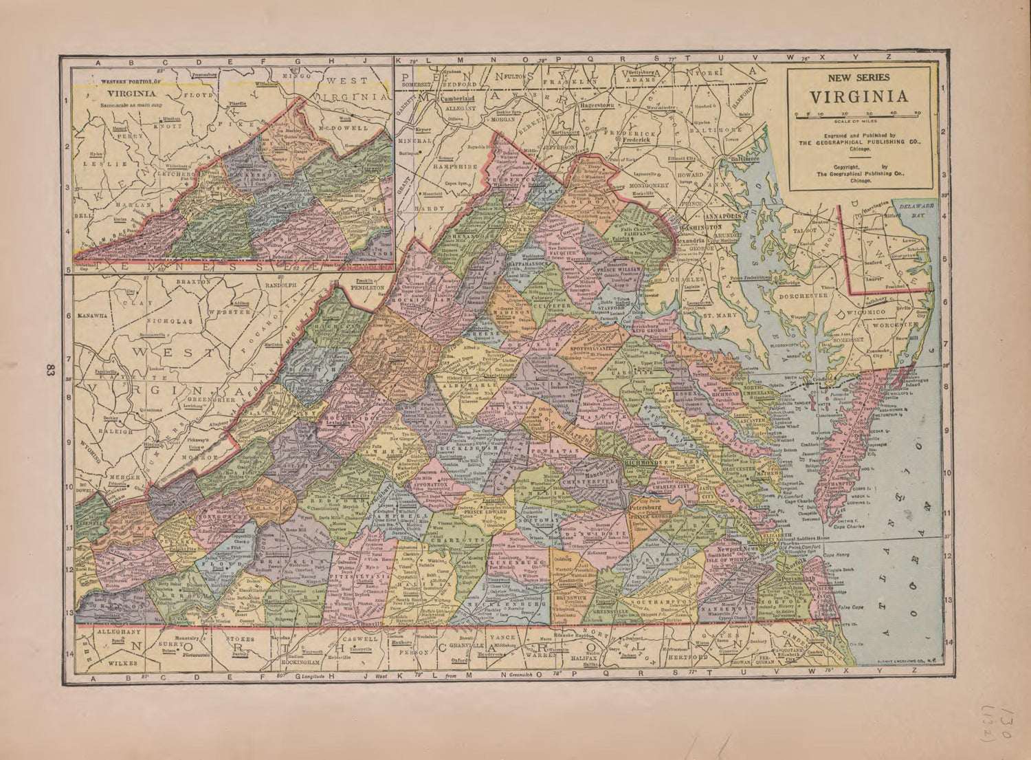 Virginia from Atlas of Plymouth County, Iowa : Containing Maps of Townships of the County, Maps of State, United States and World : Farmers Directory 1921 by Relic Map Company