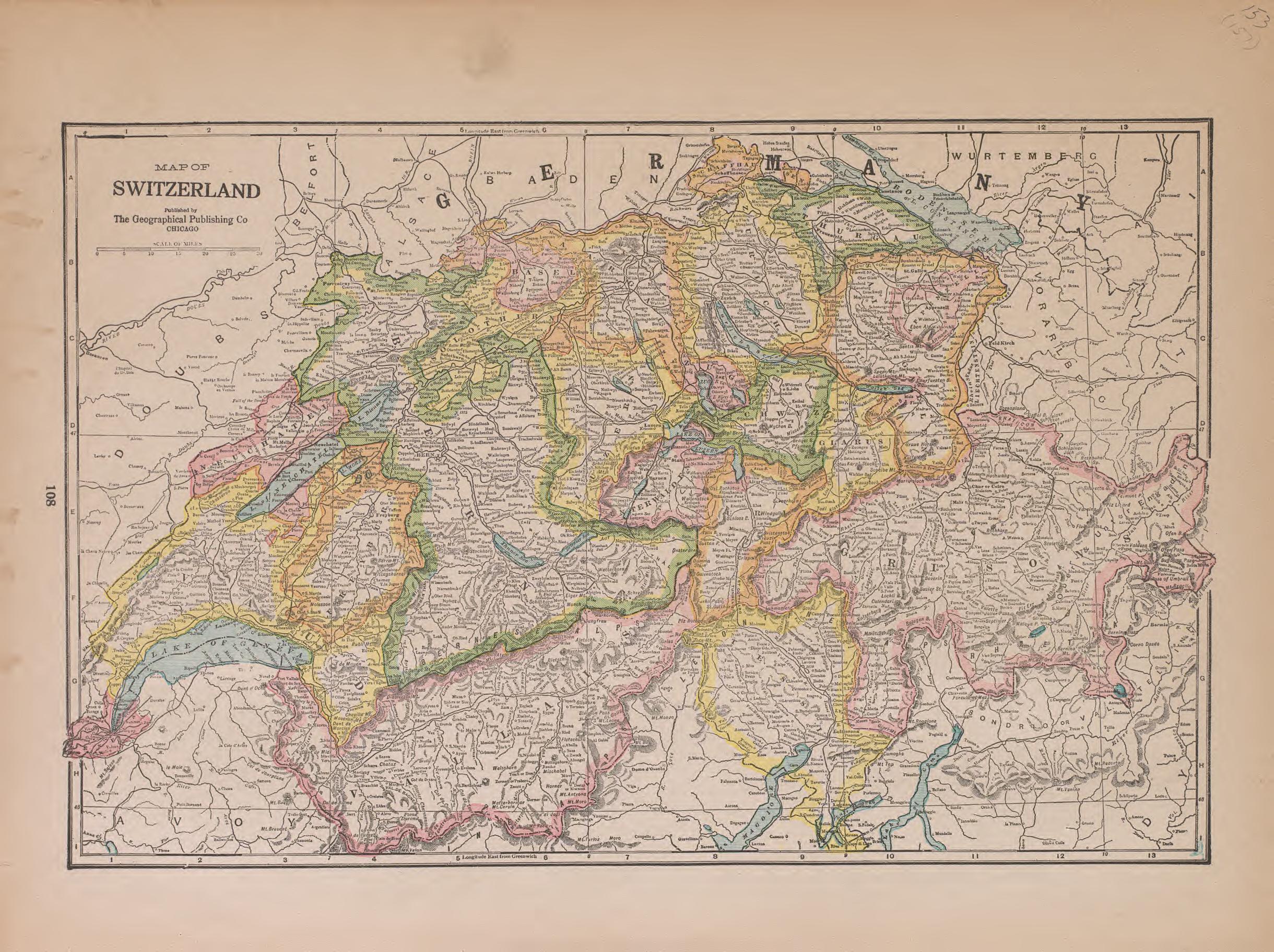 Switzerland from Atlas of Plymouth County, Iowa : Containing Maps of Townships of the County, Maps of State, United States and World : Farmers Directory 1921 by Relic Map Company