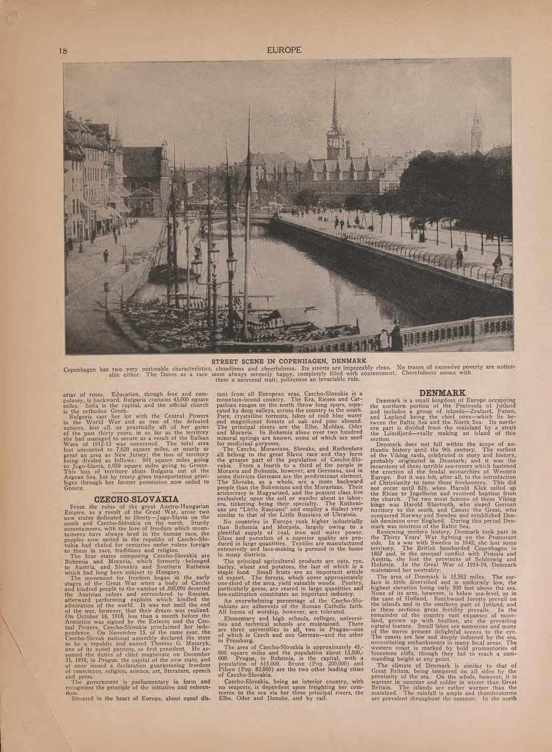 Text On Europe--continued from Atlas of Plymouth County, Iowa : Containing Maps of Townships of the County, Maps of State, United States and World : Farmers Directory 1921 by Relic Map Company