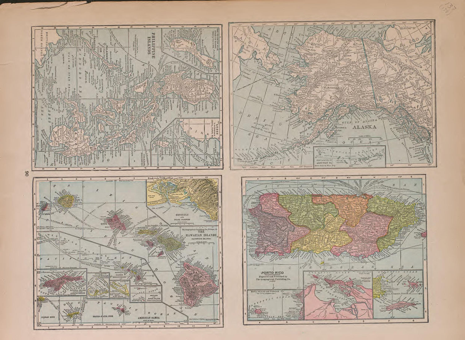 Alaska from Atlas of Plymouth County, Iowa : Containing Maps of Townships of the County, Maps of State, United States and World : Farmers Directory 1921 by Relic Map Company