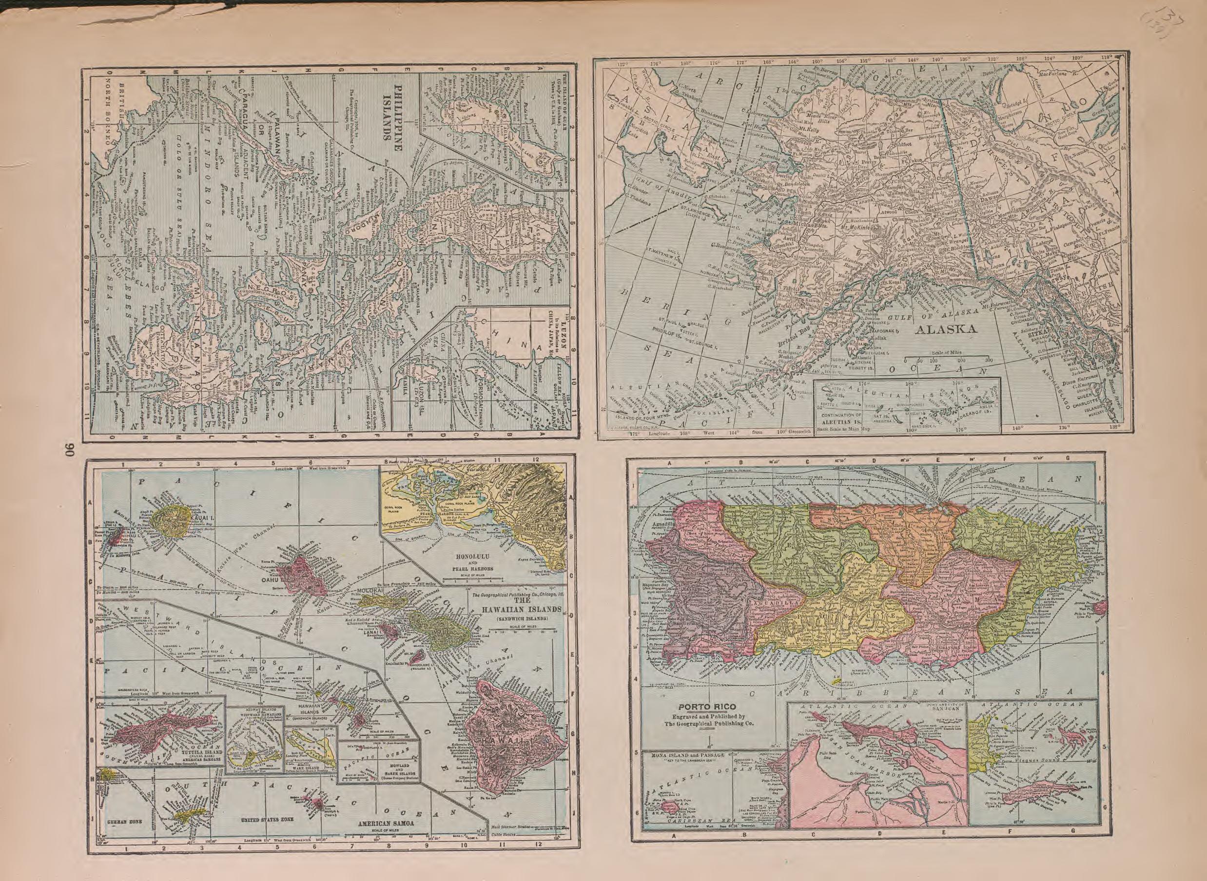 Alaska from Atlas of Plymouth County, Iowa : Containing Maps of Townships of the County, Maps of State, United States and World : Farmers Directory 1921 by Relic Map Company