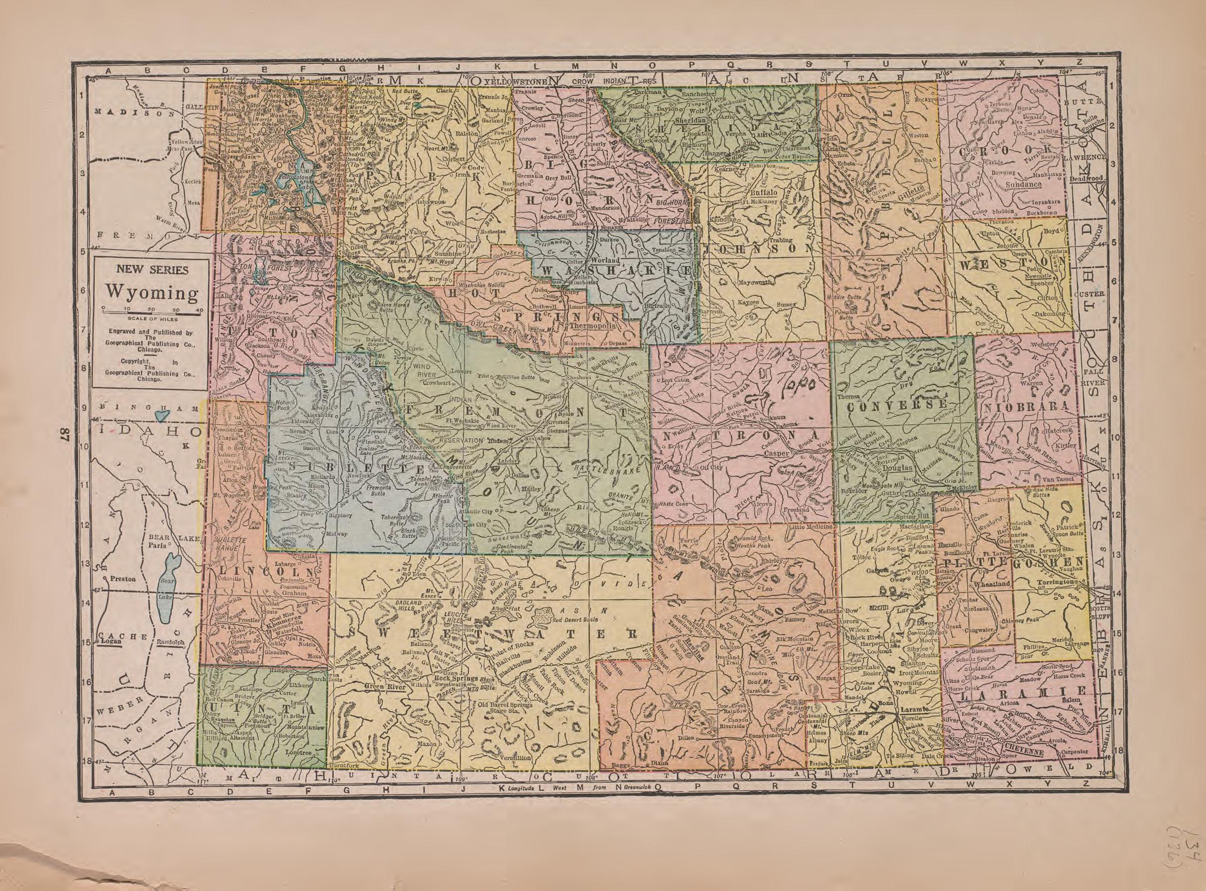 Wyoming from Atlas of Plymouth County, Iowa : Containing Maps of Townships of the County, Maps of State, United States and World : Farmers Directory 1921 by Relic Map Company