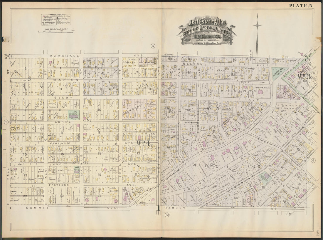 Image 7 of Atlas of the City of St. Paul, Minnesota (maps Only) from Atlas of the City of St. Paul, Minnesota 1884 by Relic Map Company