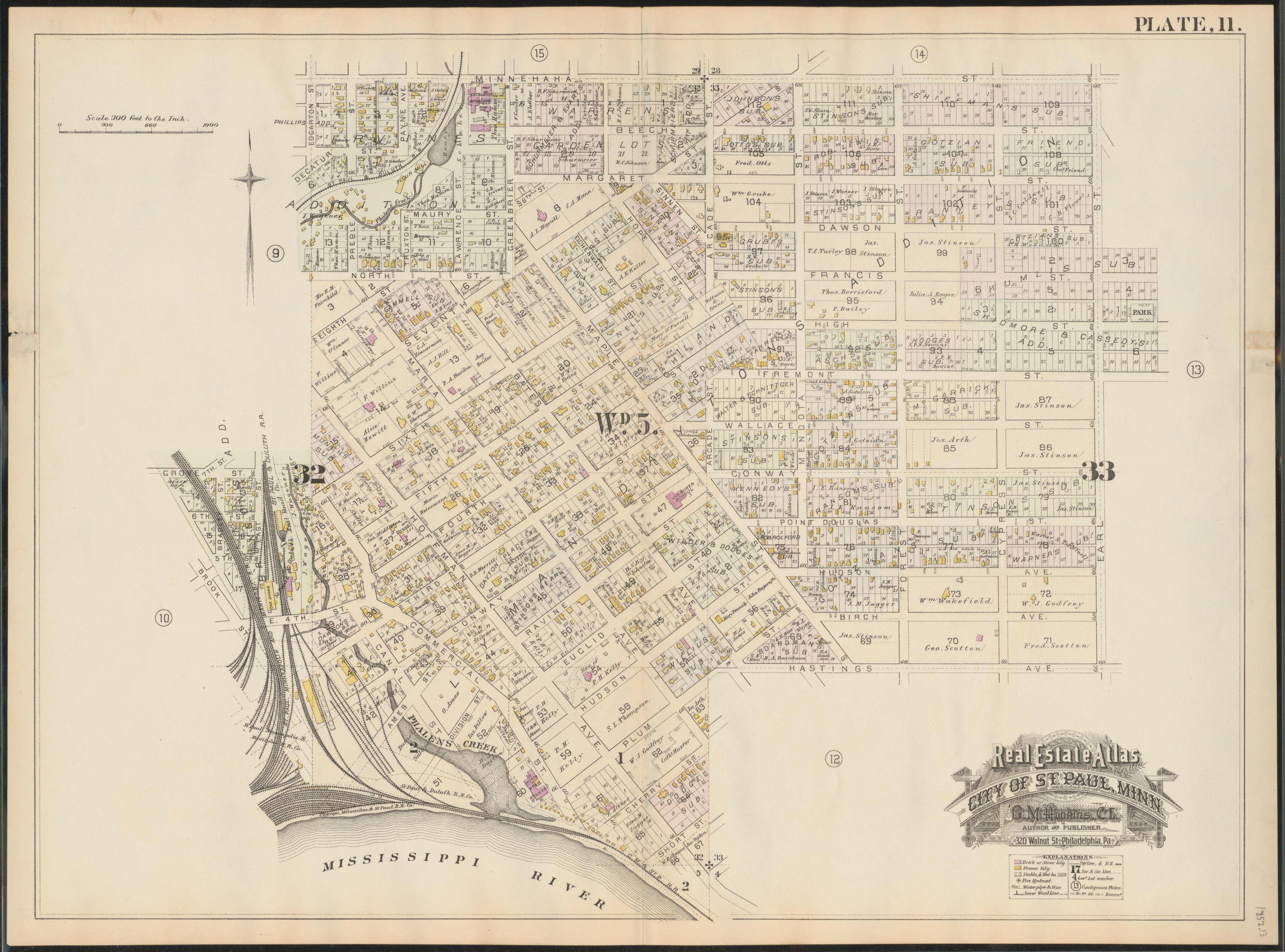 Image 13 of Atlas of the City of St. Paul, Minnesota (maps Only) from Atlas of the City of St. Paul, Minnesota 1884 by Relic Map Company