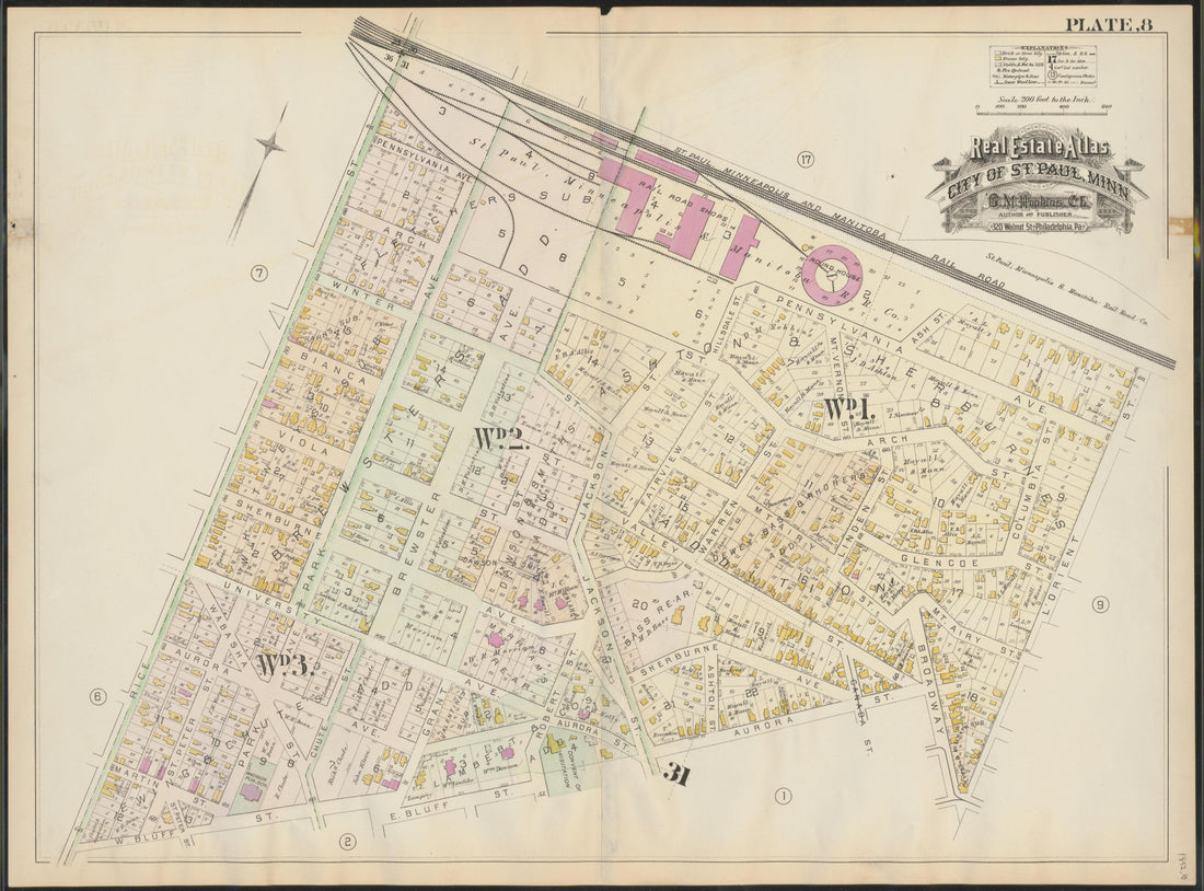 Image 10 of Atlas of the City of St. Paul, Minnesota (maps Only) from Atlas of the City of St. Paul, Minnesota 1884 by Relic Map Company