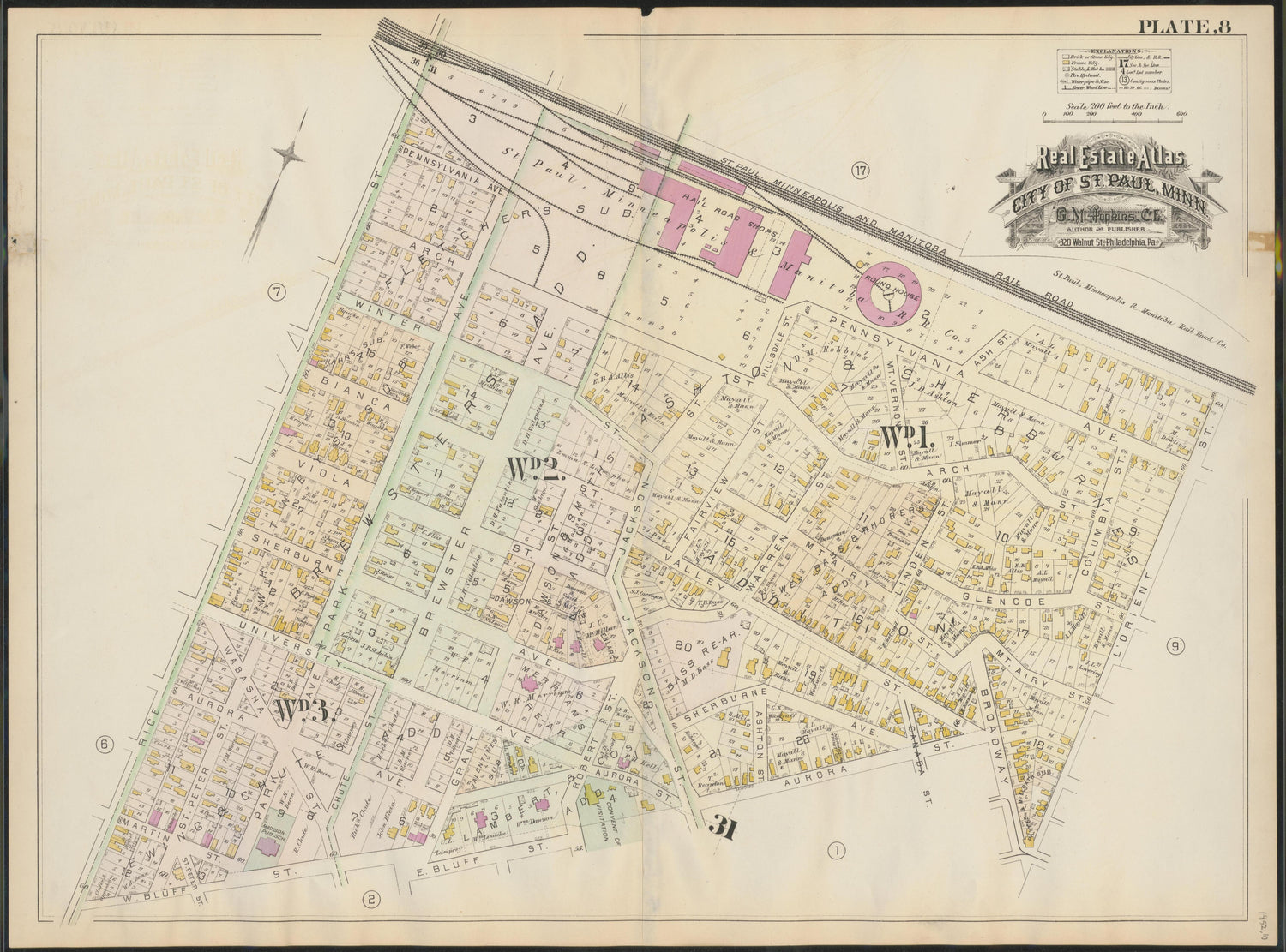 Image 10 of Atlas of the City of St. Paul, Minnesota (maps Only) from Atlas of the City of St. Paul, Minnesota 1884 by Relic Map Company