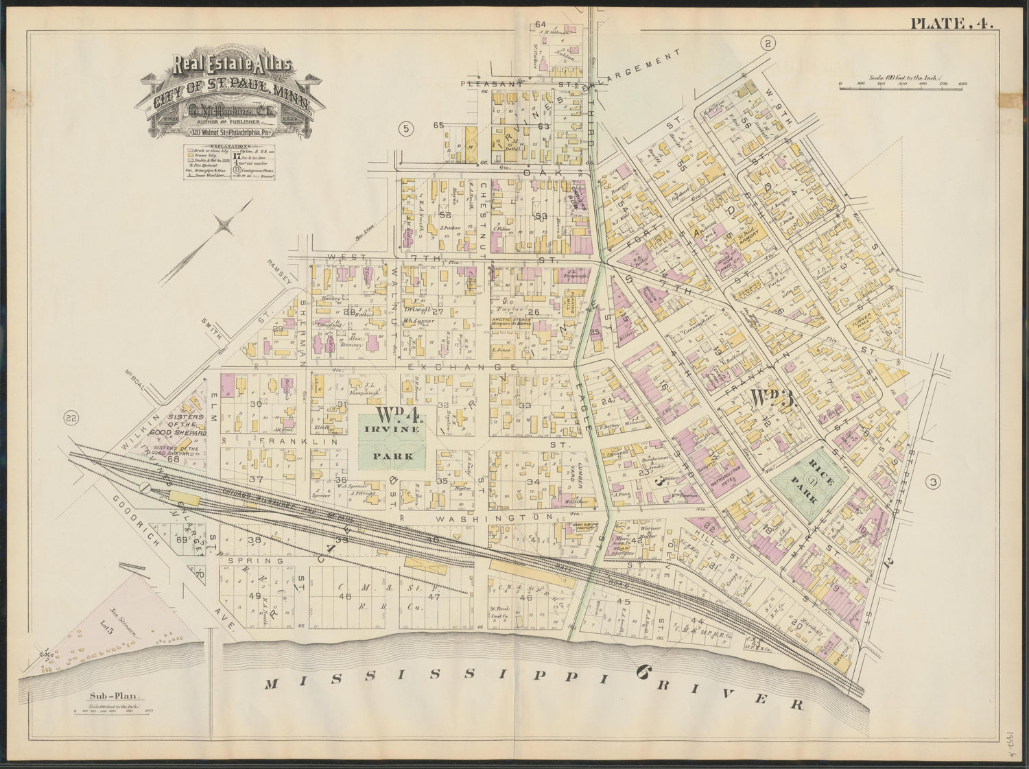 Image 6 of Atlas of the City of St. Paul, Minnesota (maps Only) from Atlas of the City of St. Paul, Minnesota 1884 by Relic Map Company