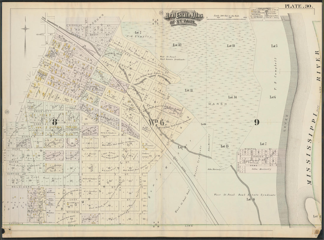 Image 32 of Atlas of the City of St. Paul, Minnesota (maps Only) from Atlas of the City of St. Paul, Minnesota 1884 by Relic Map Company