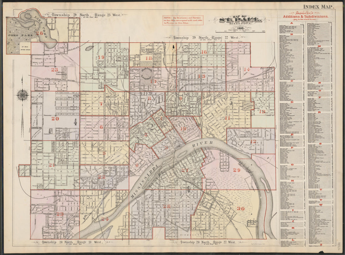 Image 2 of Atlas of the City of St. Paul, Minnesota (maps Only) from Atlas of the City of St. Paul, Minnesota 1884 by Relic Map Company