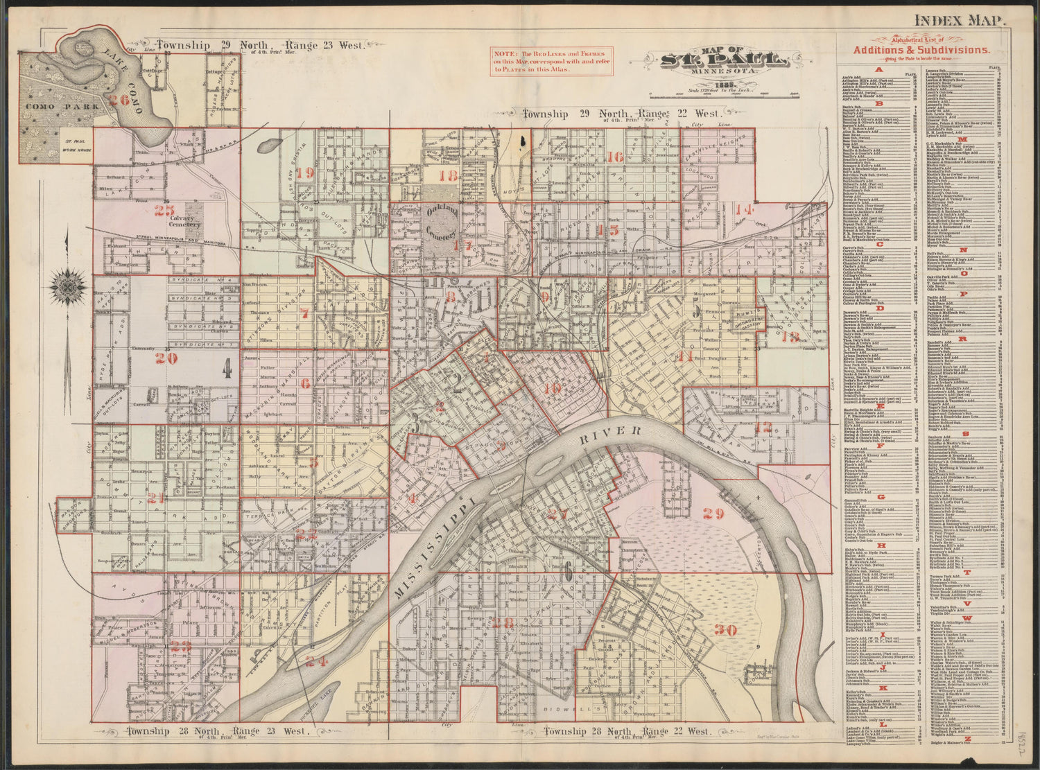 Image 2 of Atlas of the City of St. Paul, Minnesota (maps Only) from Atlas of the City of St. Paul, Minnesota 1884 by Relic Map Company
