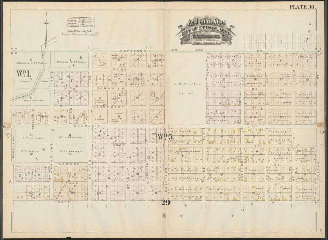 Image 18 of Atlas of the City of St. Paul, Minnesota (maps Only) from Atlas of the City of St. Paul, Minnesota 1884 by Relic Map Company