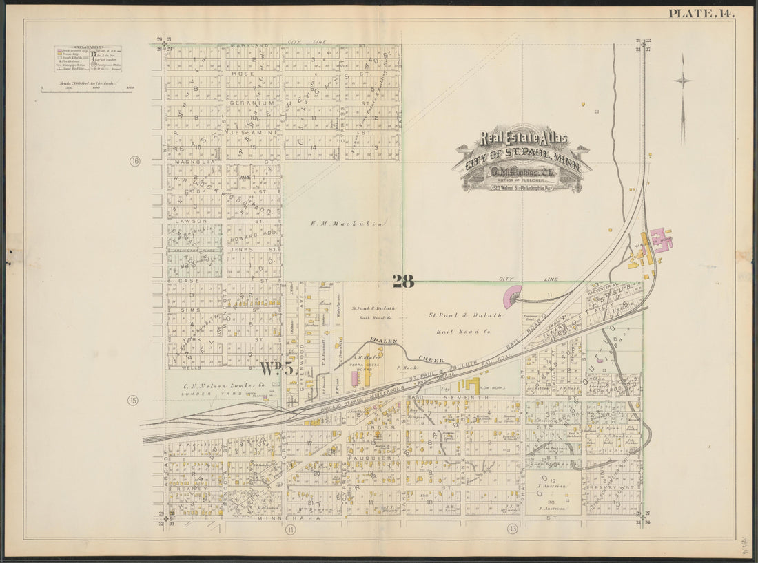 Image 16 of Atlas of the City of St. Paul, Minnesota (maps Only) from Atlas of the City of St. Paul, Minnesota 1884 by Relic Map Company