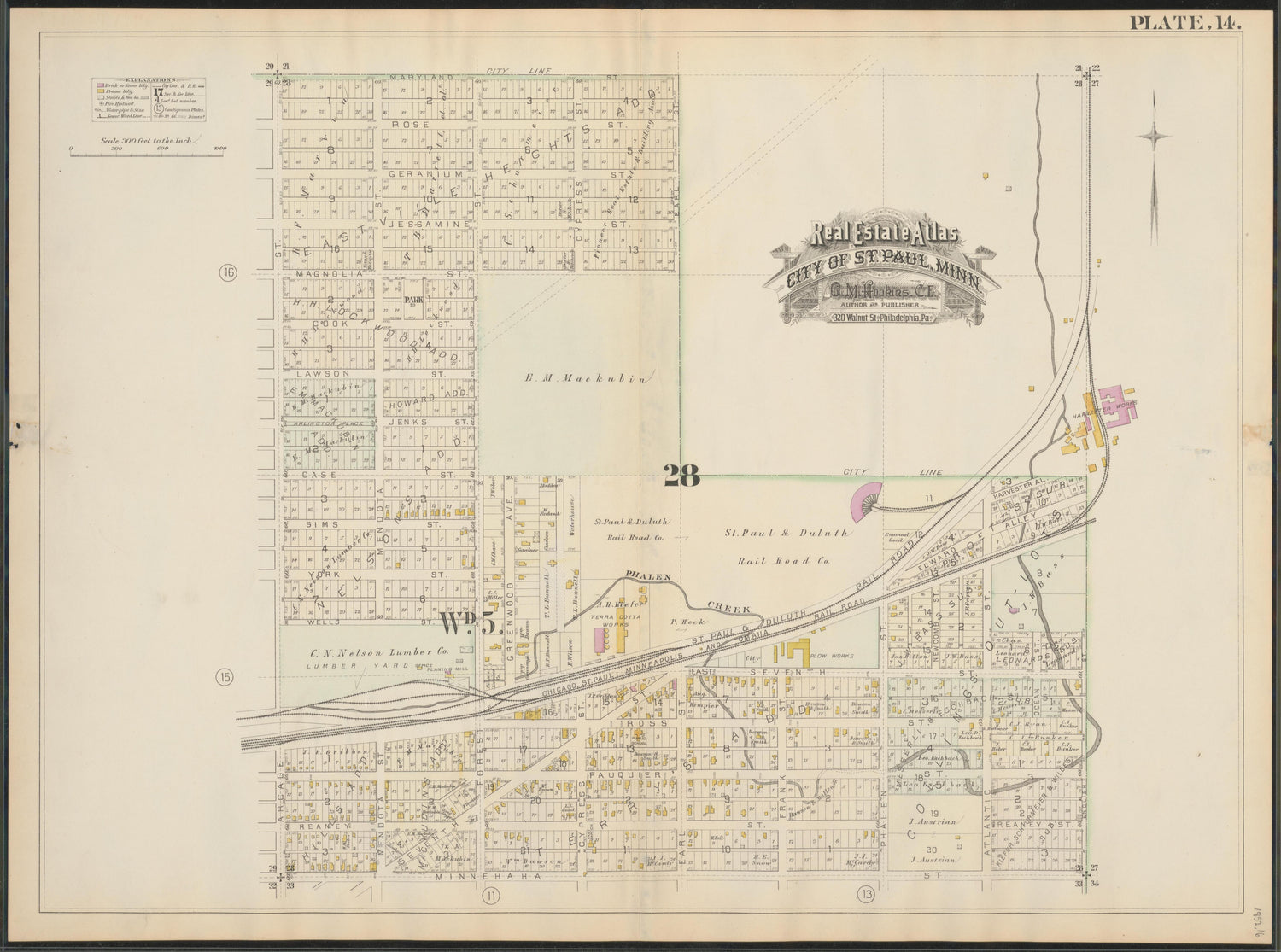 Image 16 of Atlas of the City of St. Paul, Minnesota (maps Only) from Atlas of the City of St. Paul, Minnesota 1884 by Relic Map Company