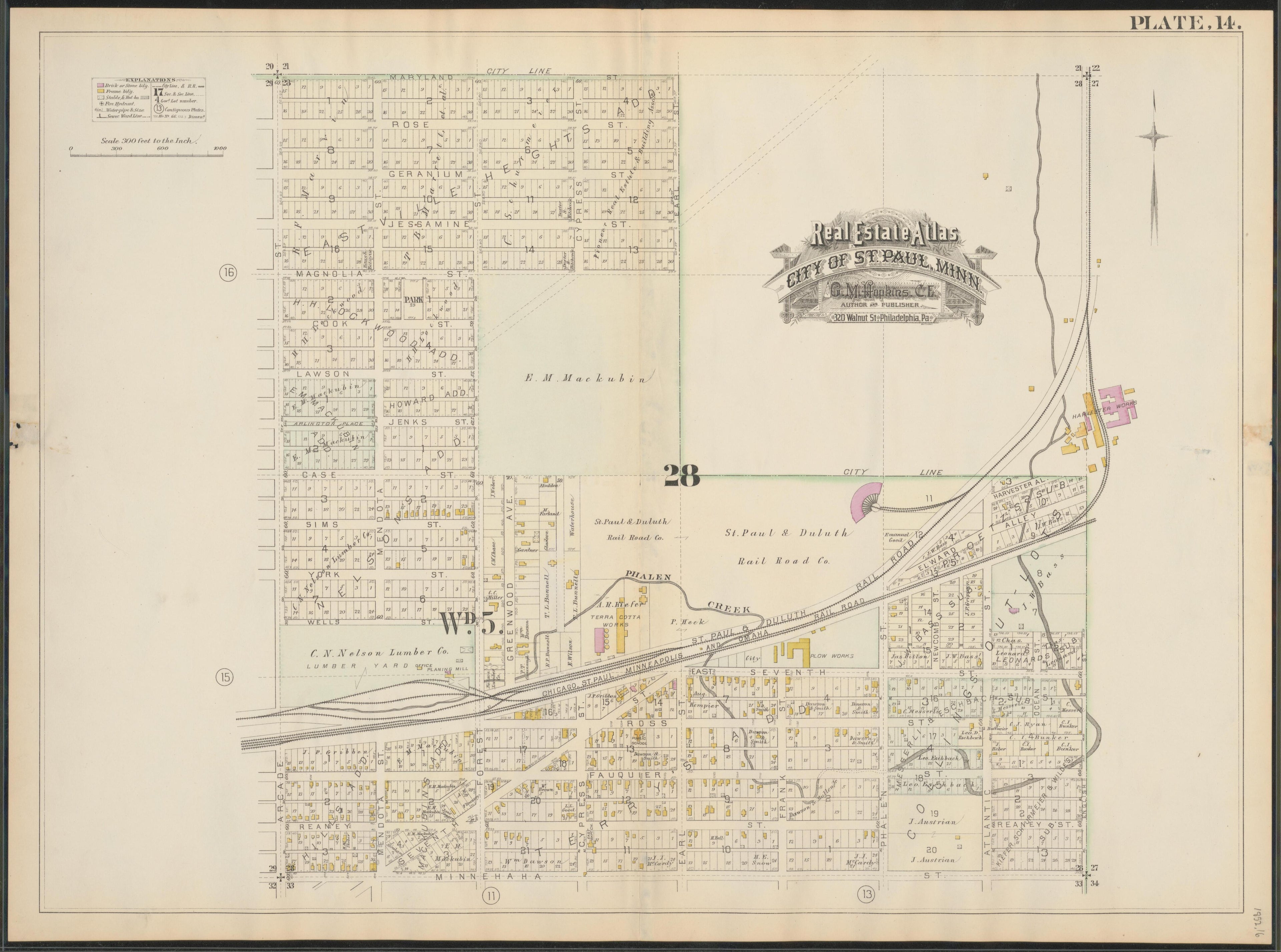 Image 16 of Atlas of the City of St. Paul, Minnesota (maps Only) from Atlas of the City of St. Paul, Minnesota 1884 by Relic Map Company