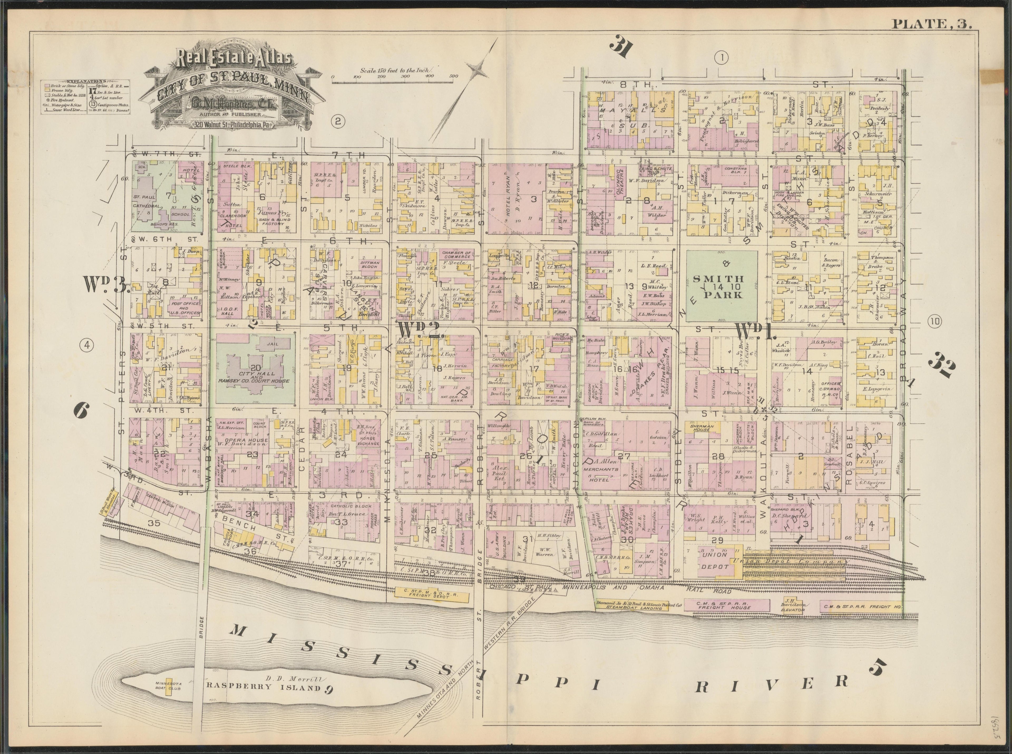 Image 5 of Atlas of the City of St. Paul, Minnesota (maps Only) from Atlas of the City of St. Paul, Minnesota 1884 by Relic Map Company