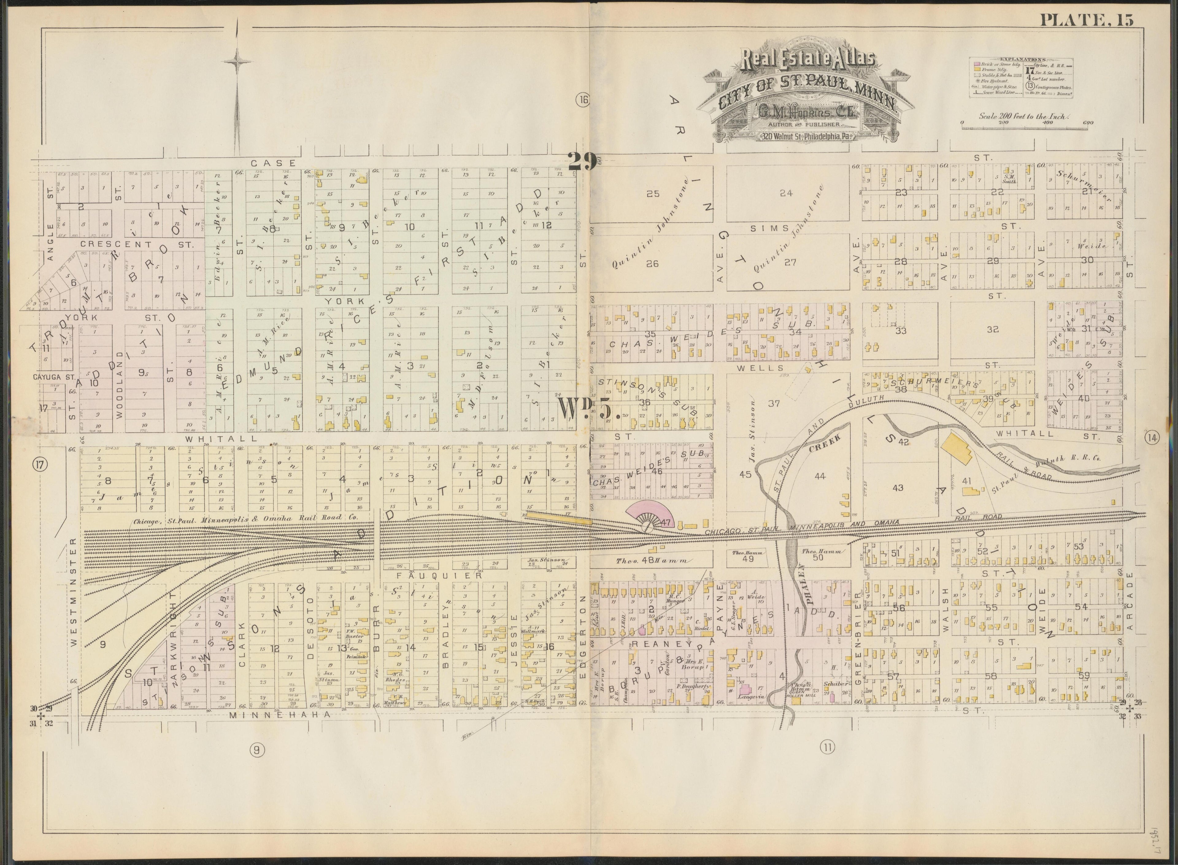 Image 17 of Atlas of the City of St. Paul, Minnesota (maps Only) from Atlas of the City of St. Paul, Minnesota 1884 by Relic Map Company