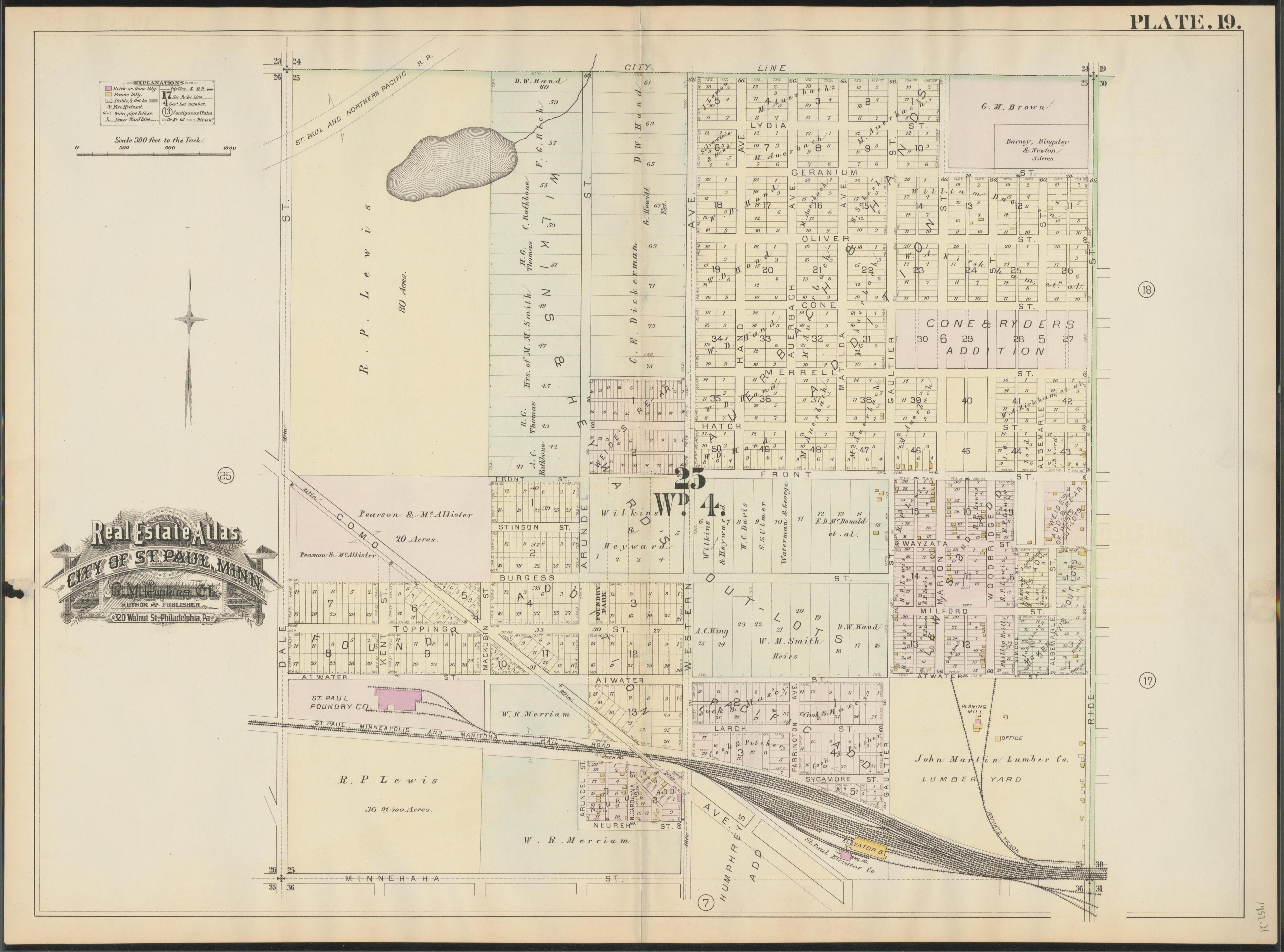Image 21 of Atlas of the City of St. Paul, Minnesota (maps Only) from Atlas of the City of St. Paul, Minnesota 1884 by Relic Map Company