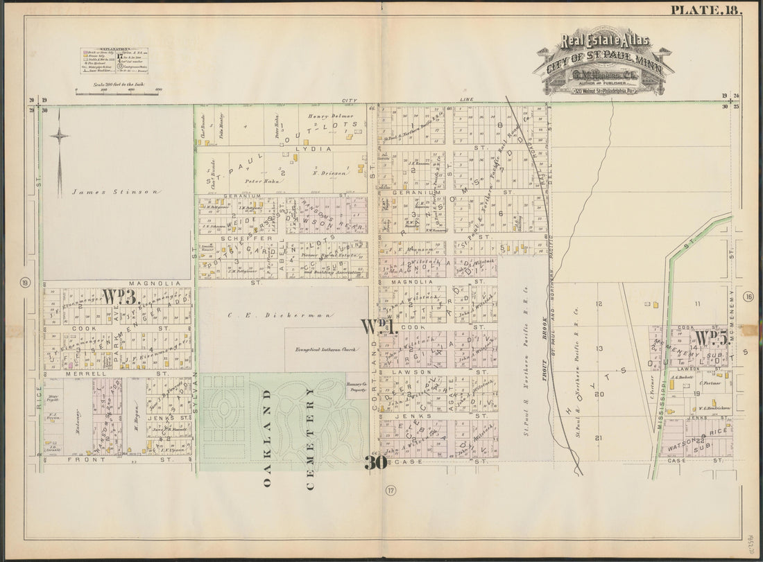 Image 20 of Atlas of the City of St. Paul, Minnesota (maps Only) from Atlas of the City of St. Paul, Minnesota 1884 by Relic Map Company
