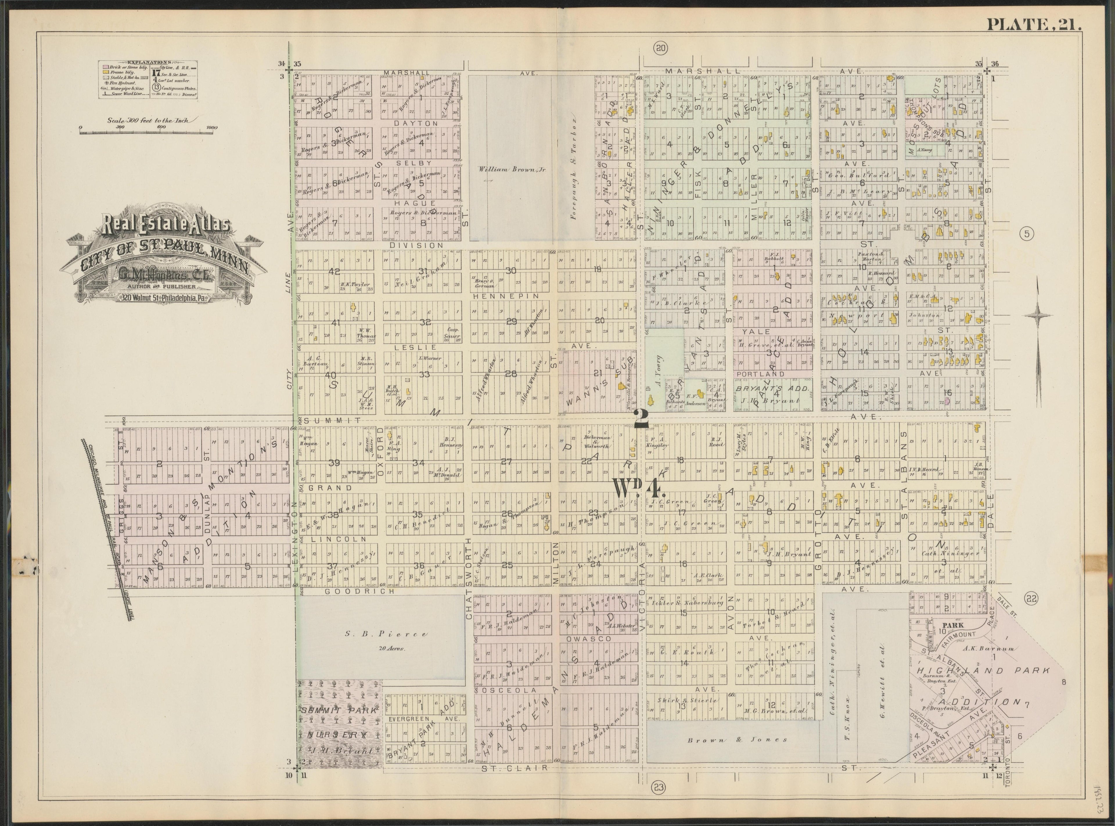 Image 23 of Atlas of the City of St. Paul, Minnesota (maps Only) from Atlas of the City of St. Paul, Minnesota 1884 by Relic Map Company