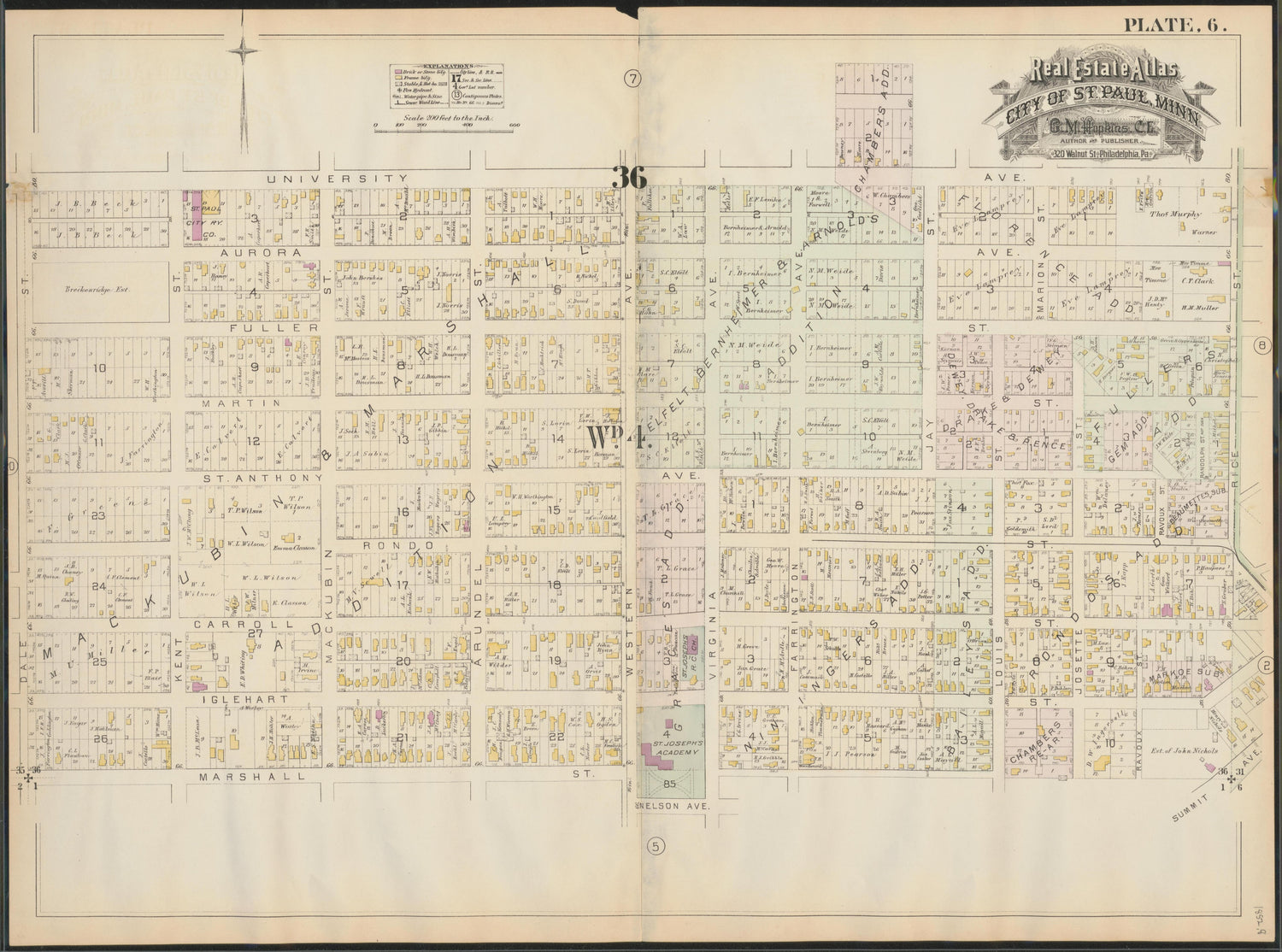 Image 8 of Atlas of the City of St. Paul, Minnesota (maps Only) from Atlas of the City of St. Paul, Minnesota 1884 by Relic Map Company