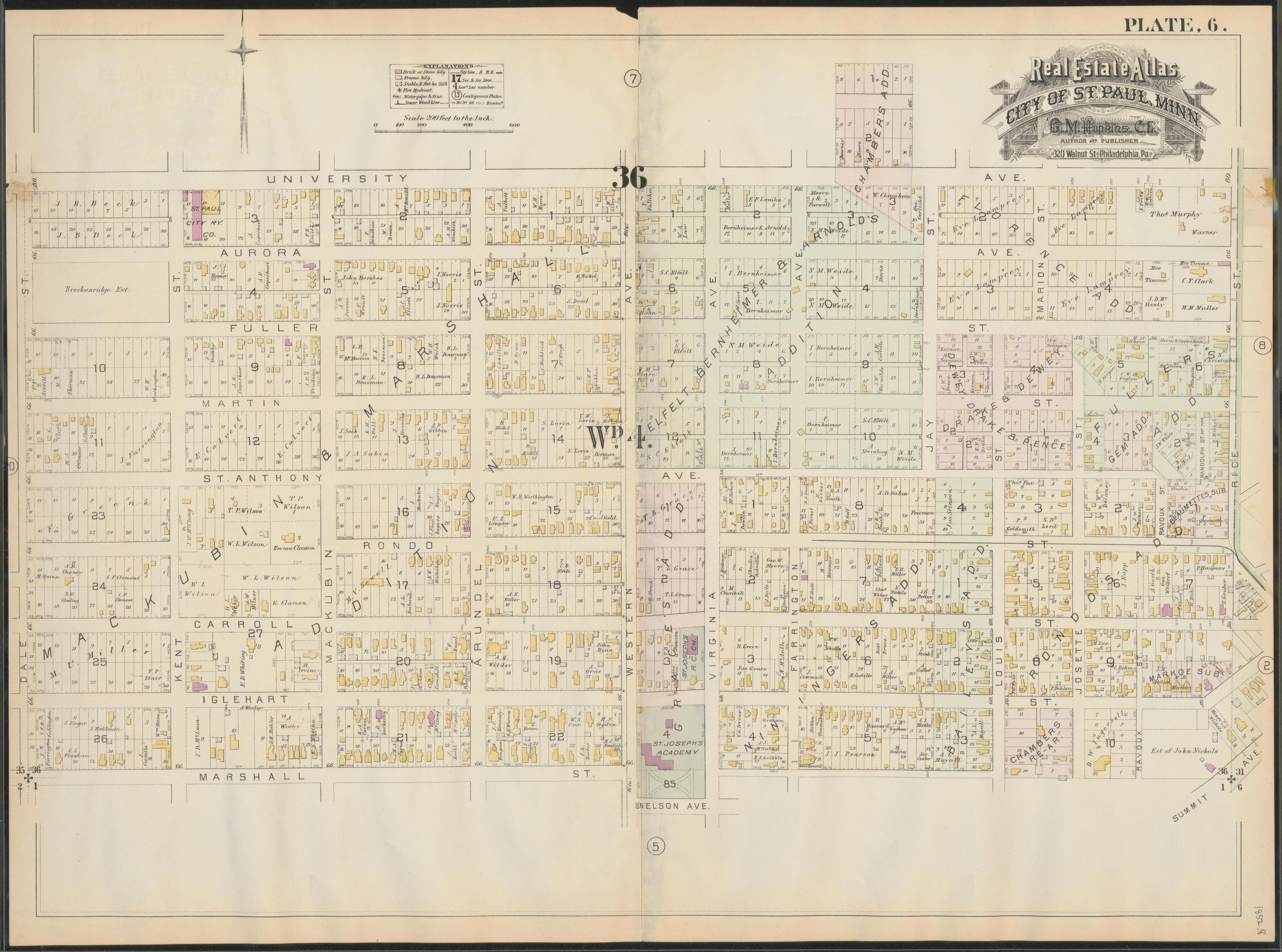 Image 8 of Atlas of the City of St. Paul, Minnesota (maps Only) from Atlas of the City of St. Paul, Minnesota 1884 by Relic Map Company