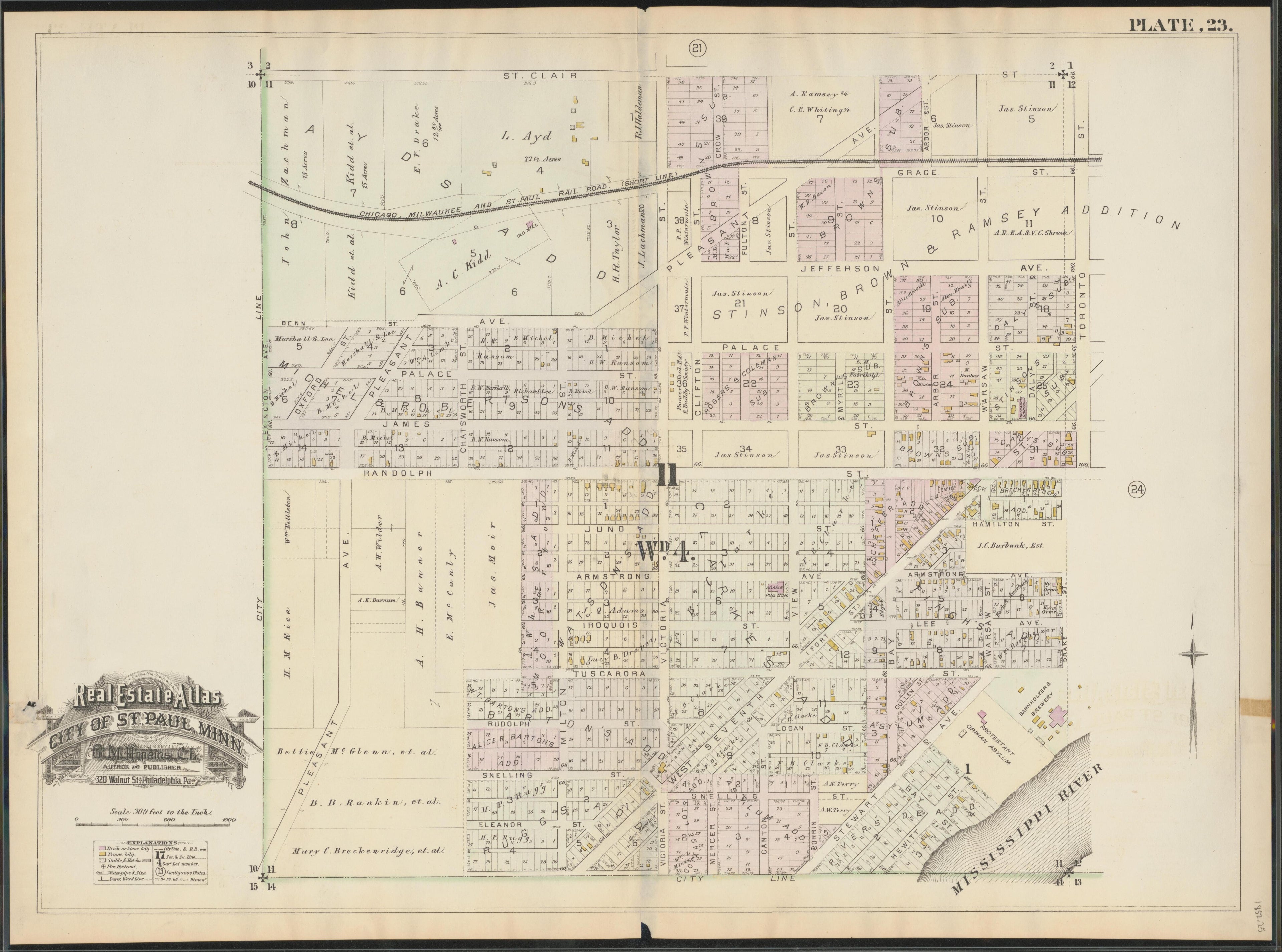 Image 25 of Atlas of the City of St. Paul, Minnesota (maps Only) from Atlas of the City of St. Paul, Minnesota 1884 by Relic Map Company