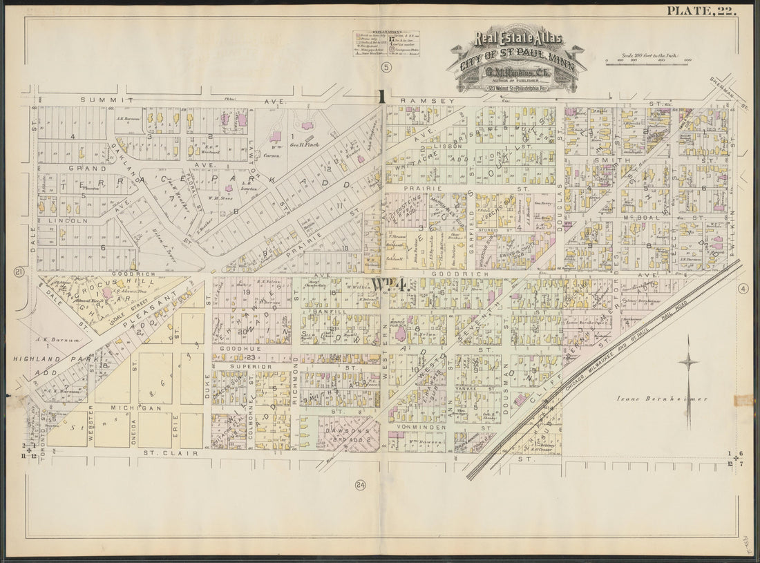Image 24 of Atlas of the City of St. Paul, Minnesota (maps Only) from Atlas of the City of St. Paul, Minnesota 1884 by Relic Map Company