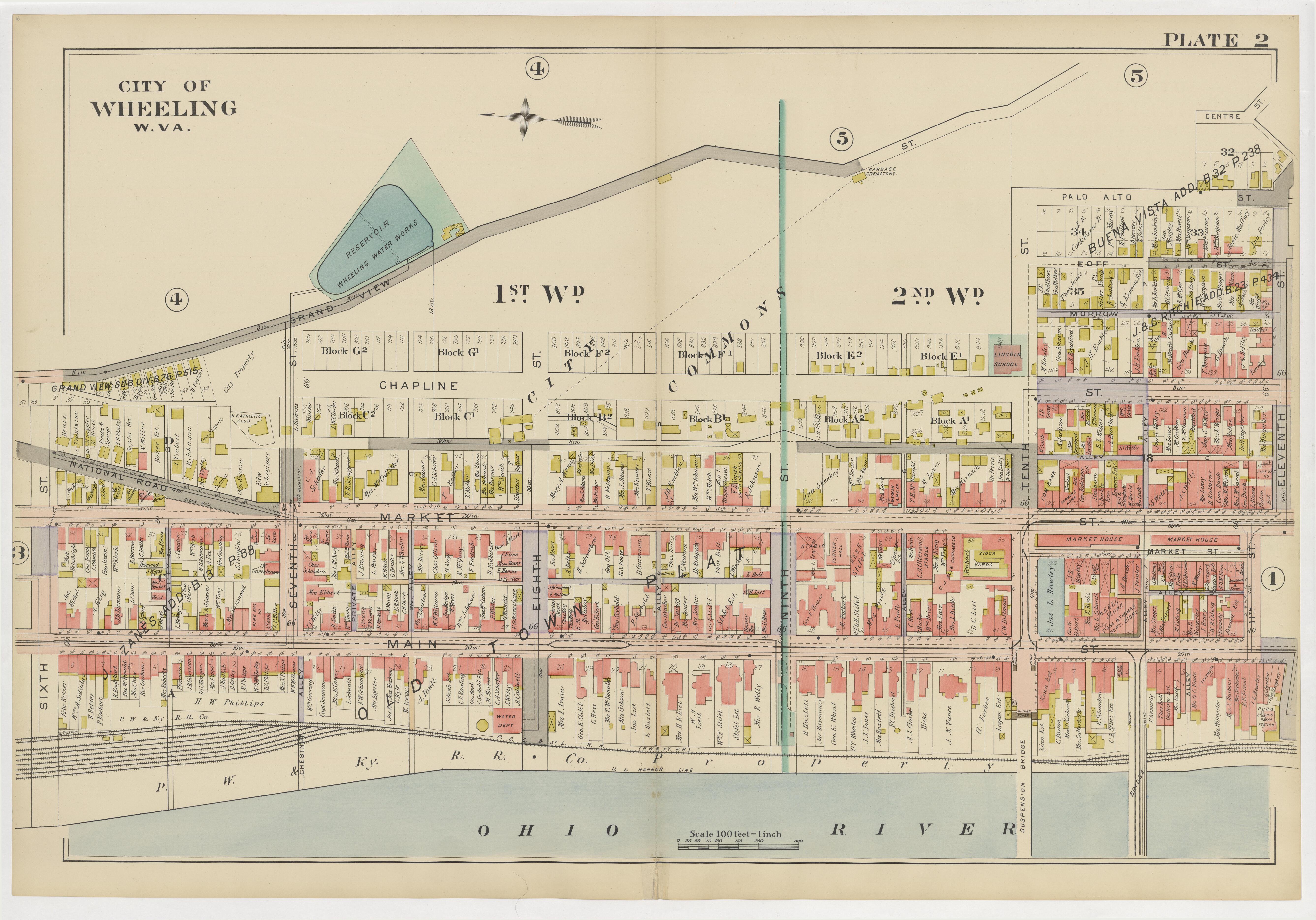 This old map of , West Virginia, Wheeling was created by Barthel, Otto in 1901