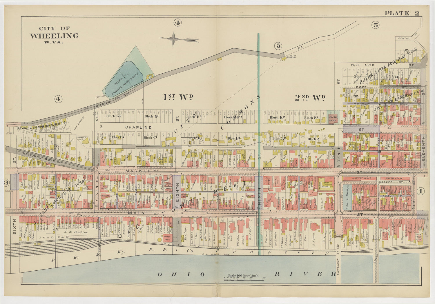 This old map of , West Virginia, Wheeling was created by Barthel, Otto in 1901