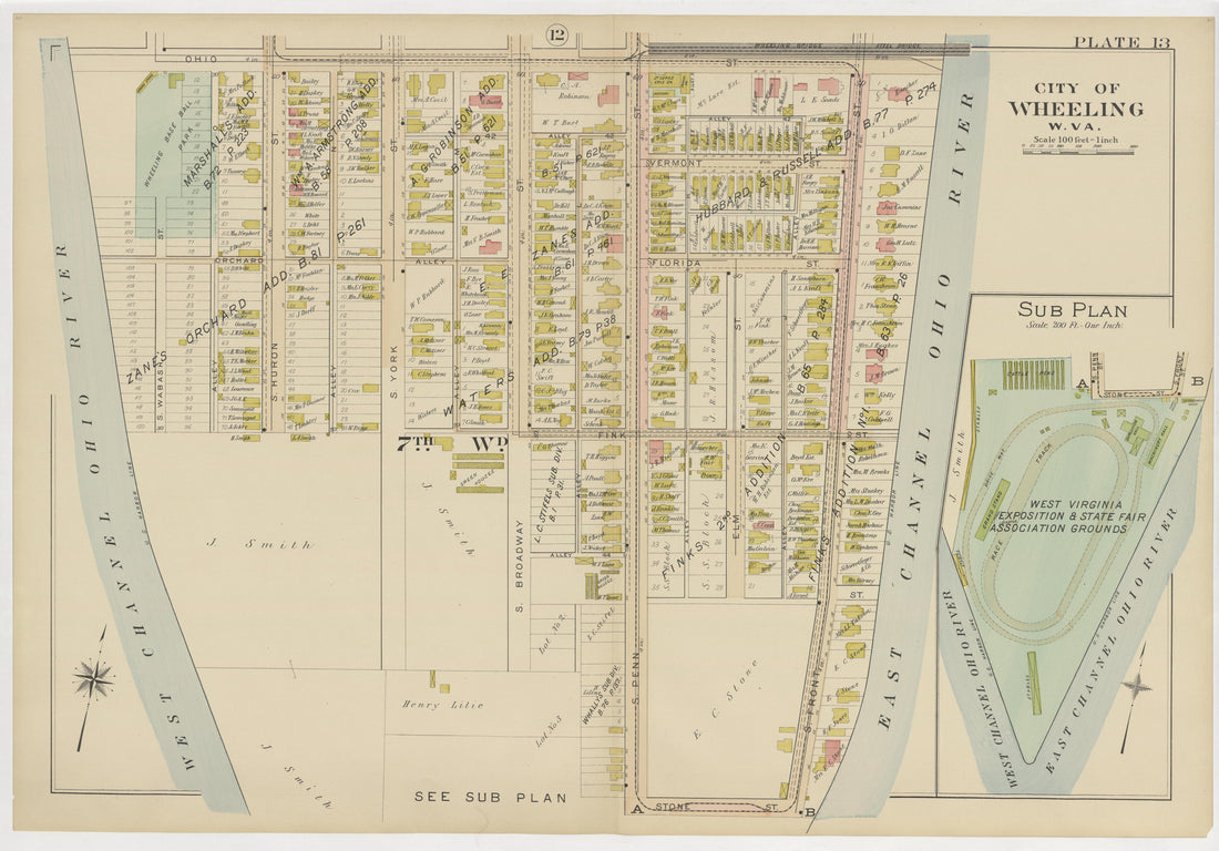 This old map of , West Virginia, Wheeling was created by Barthel, Otto in 1901
