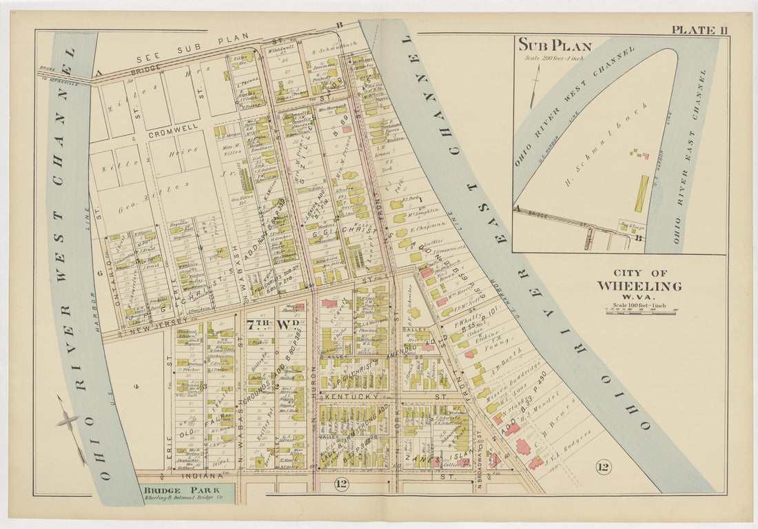 This old map of , West Virginia, Wheeling was created by Barthel, Otto in 1901