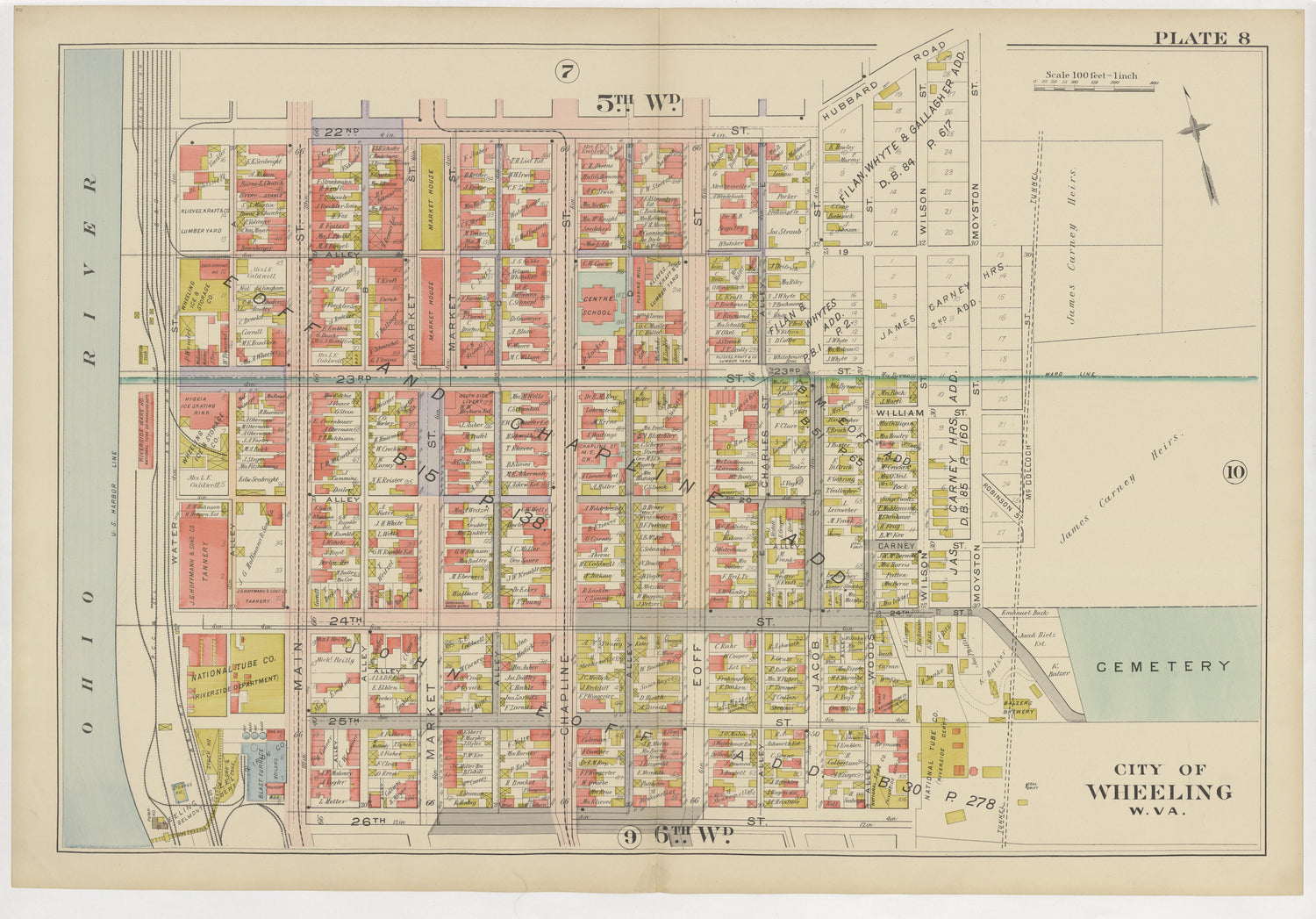 This old map of , West Virginia, Wheeling was created by Barthel, Otto in 1901