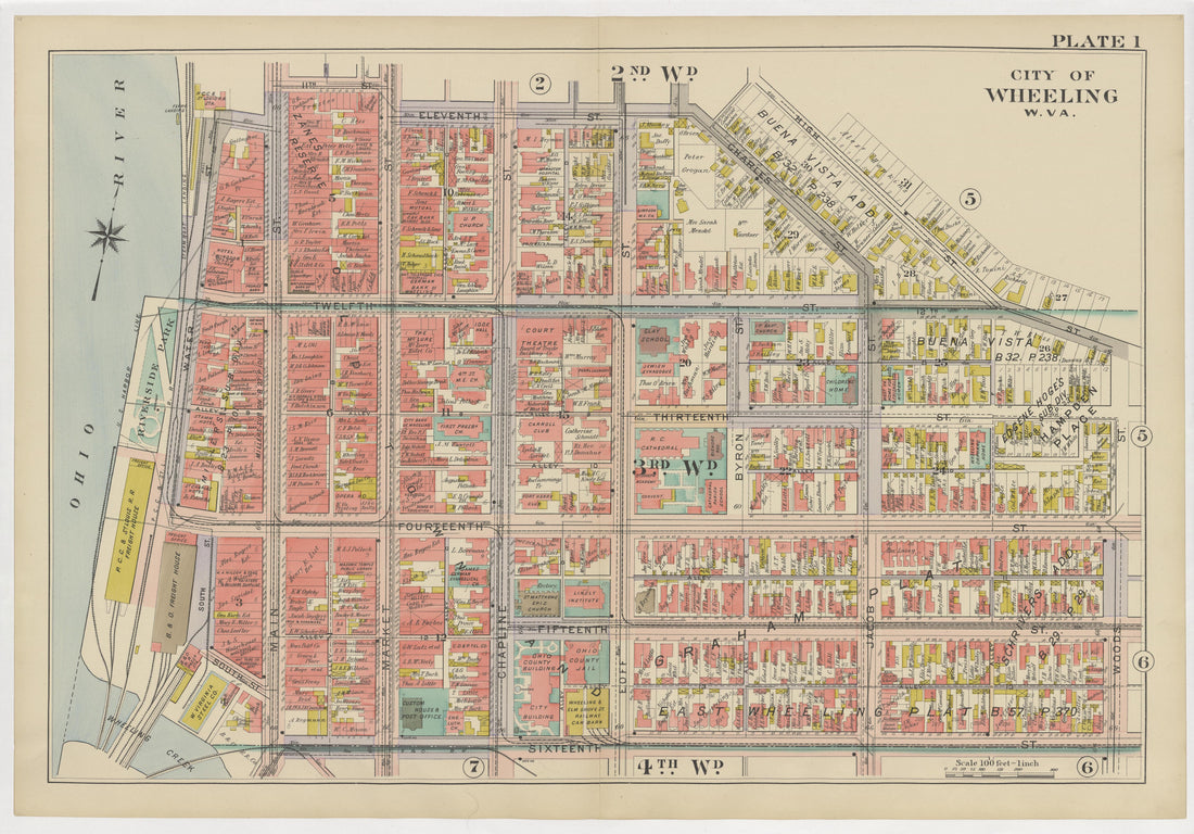 This old map of , West Virginia, Wheeling was created by Barthel, Otto in 1901
