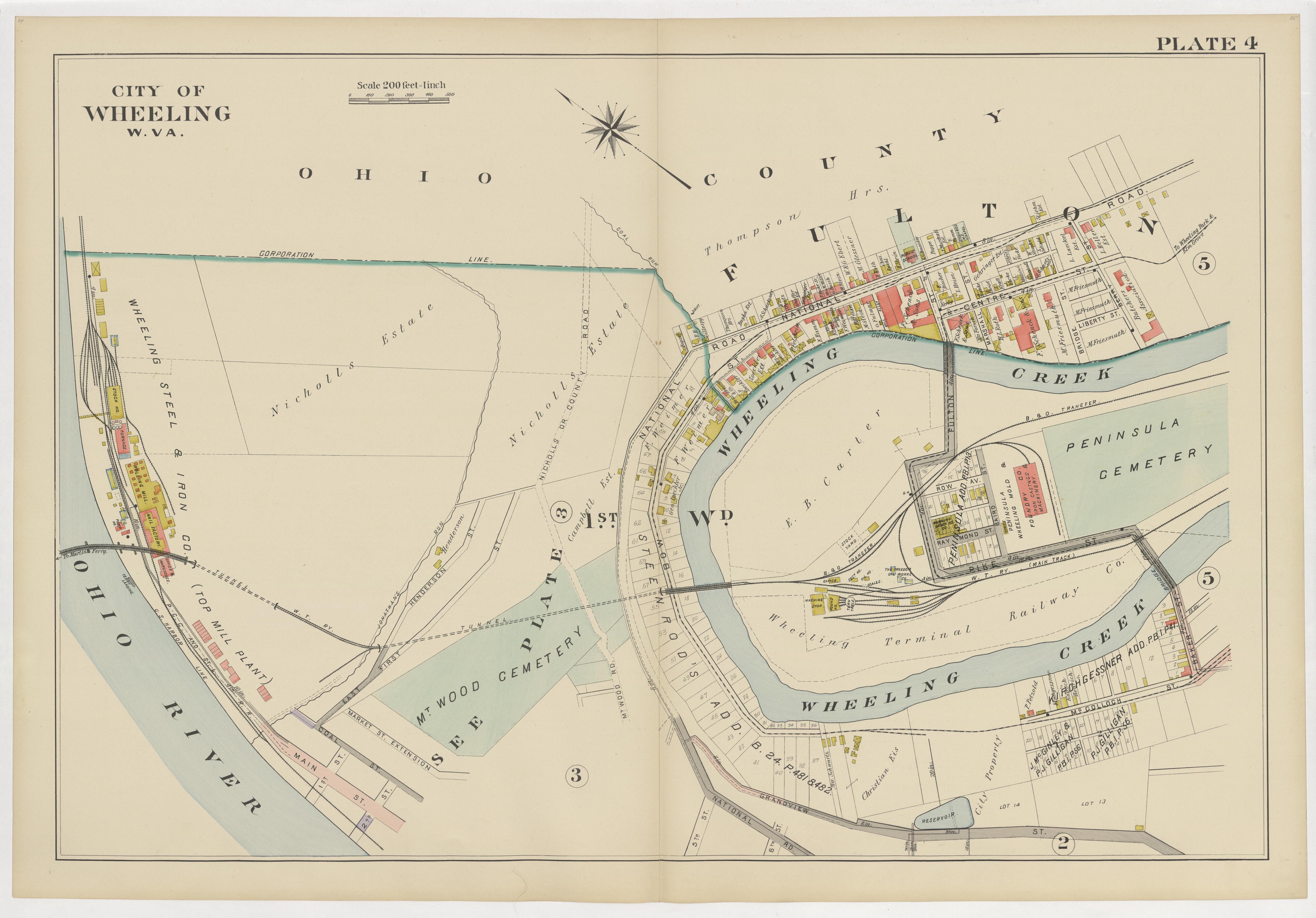 This old map of , West Virginia, Wheeling was created by Barthel, Otto in 1901